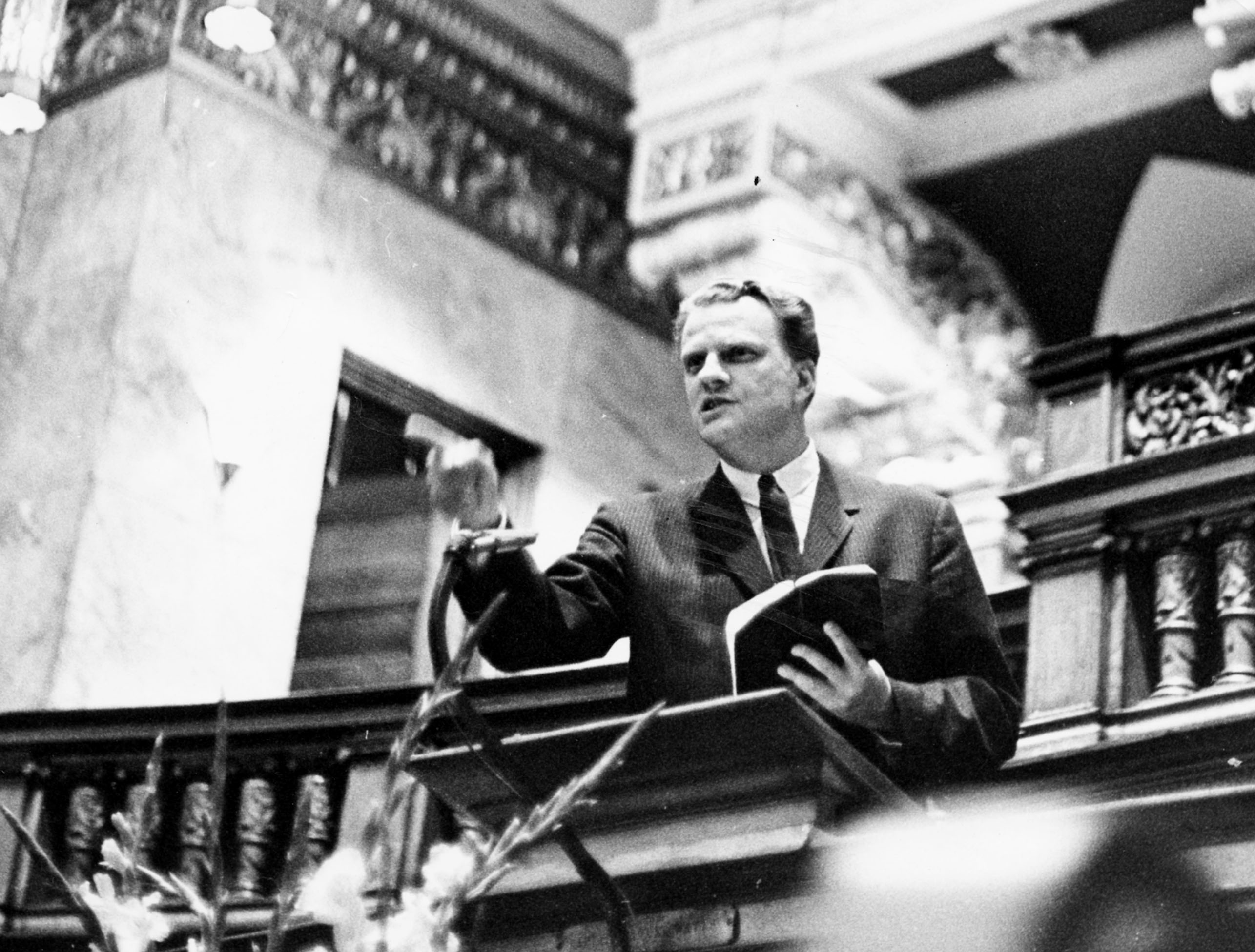 Reverend Billy Graham spoke at Tremont Temple. February 16, 1964.