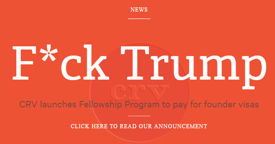 The homepage of CRV.