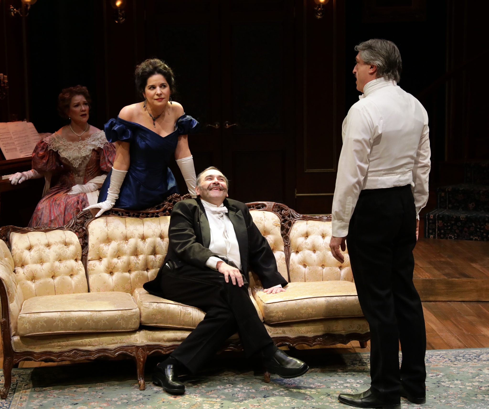Amelia Broome, Anne Gottlieb, Remo Airaldi, and Will McGarrahan in “The Little Foxes.”