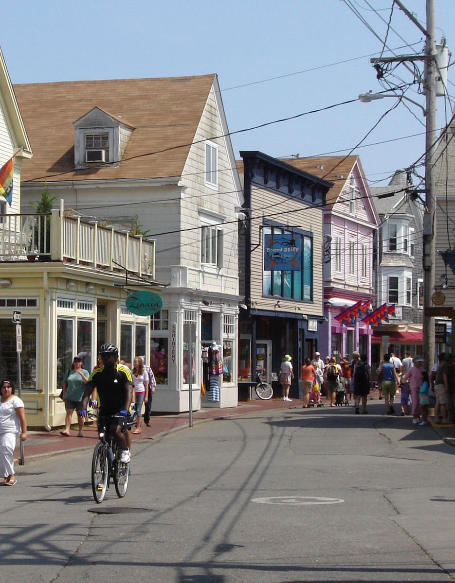 Soak up the sights on Commercial Street in Provincetown.
