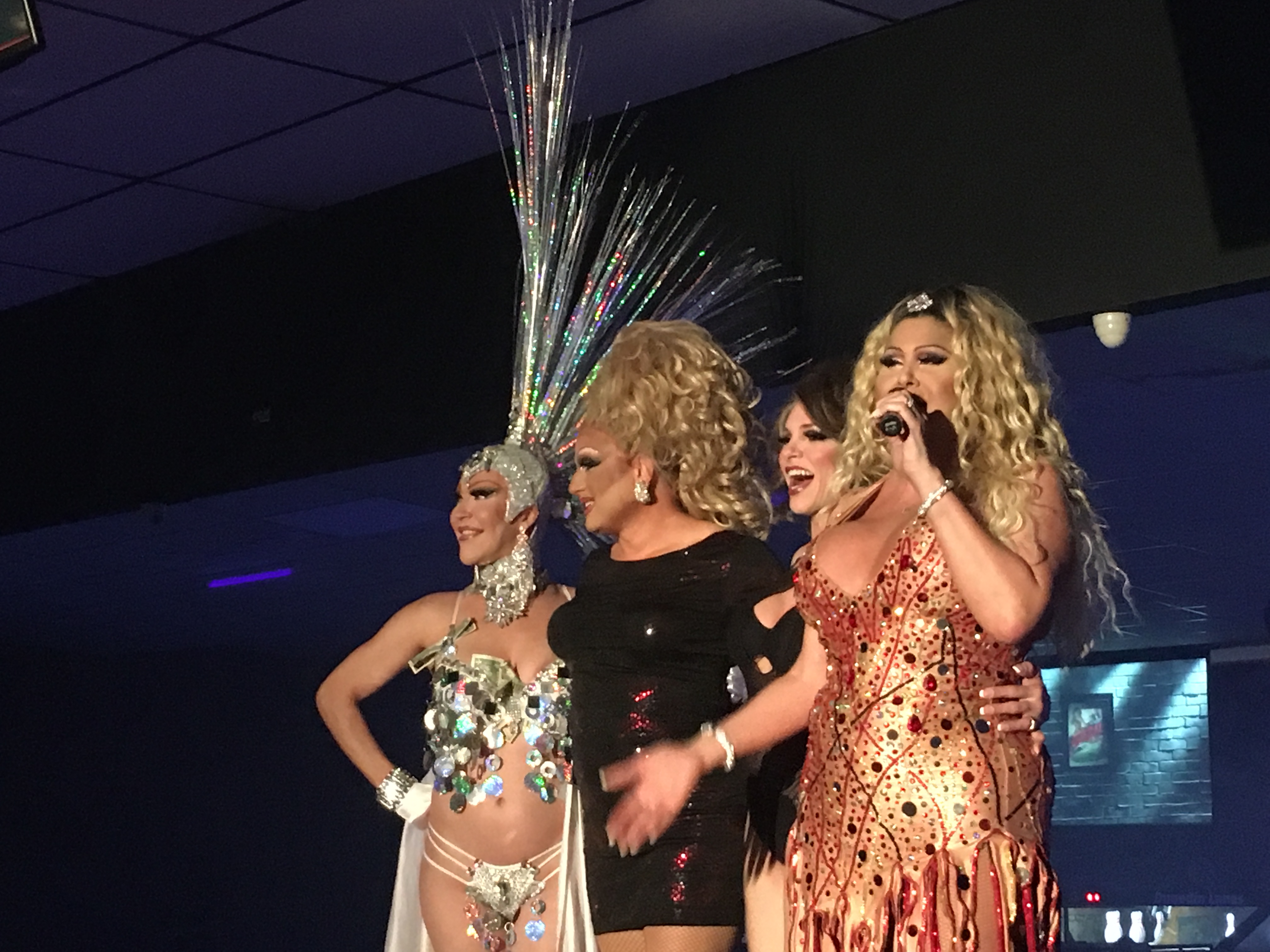 From left: Beverly Wilde, Monica Moore, Amy DeMilo, and Natasha Richards entertain at Dunedin Lane.