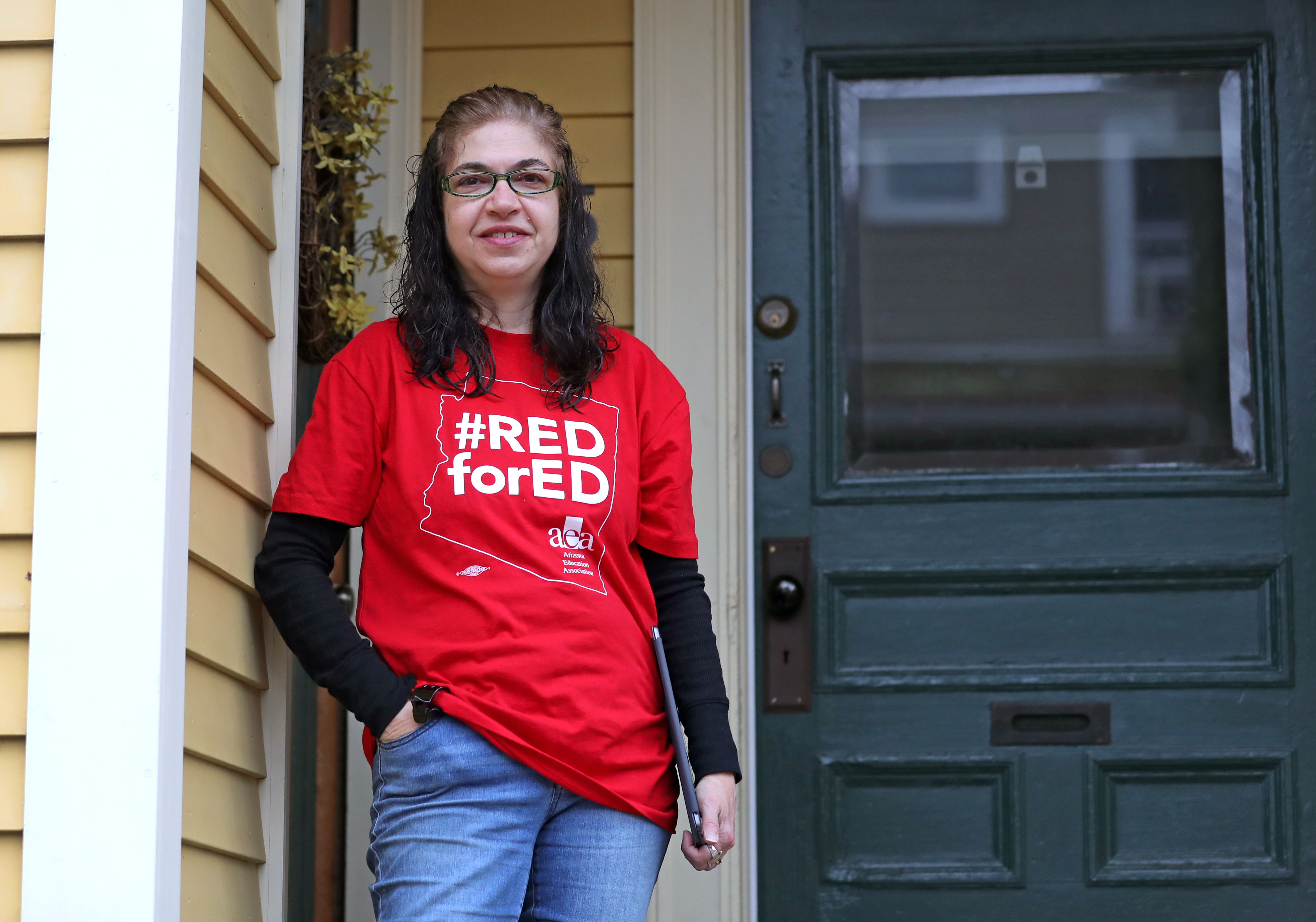 Gina Garro, a special ed teacher at Revere's Garfield Elementary School, is trying to teach students online even though some don't have high-speed Internet access.