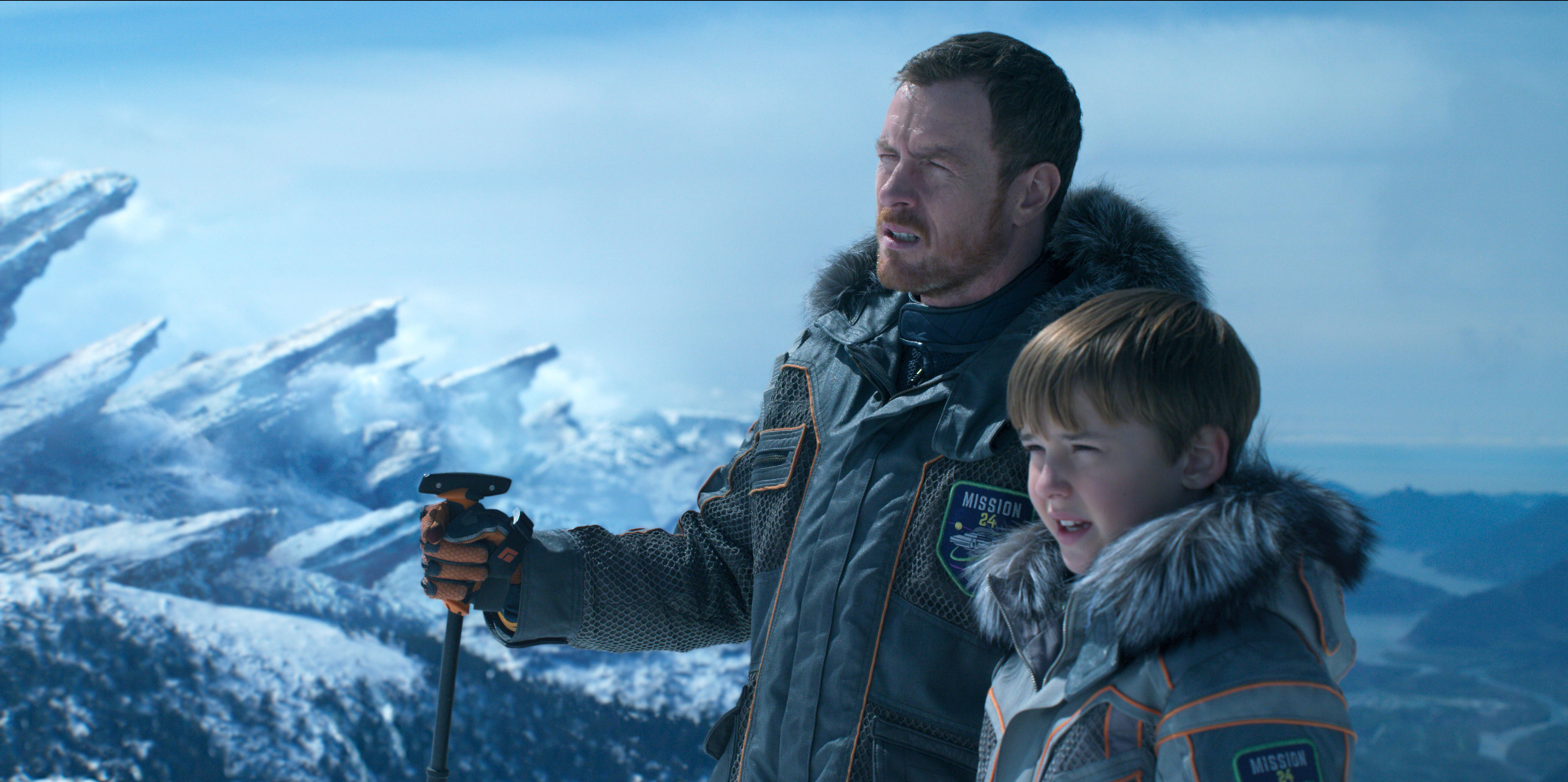 Toby Stephens and Max Jenkins in “Lost in Space.”