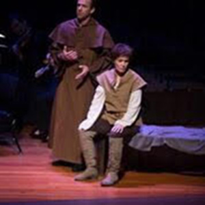 Heather Buck (with Luke Scott) as Joan of Arc in “The Trial at Rouen.”