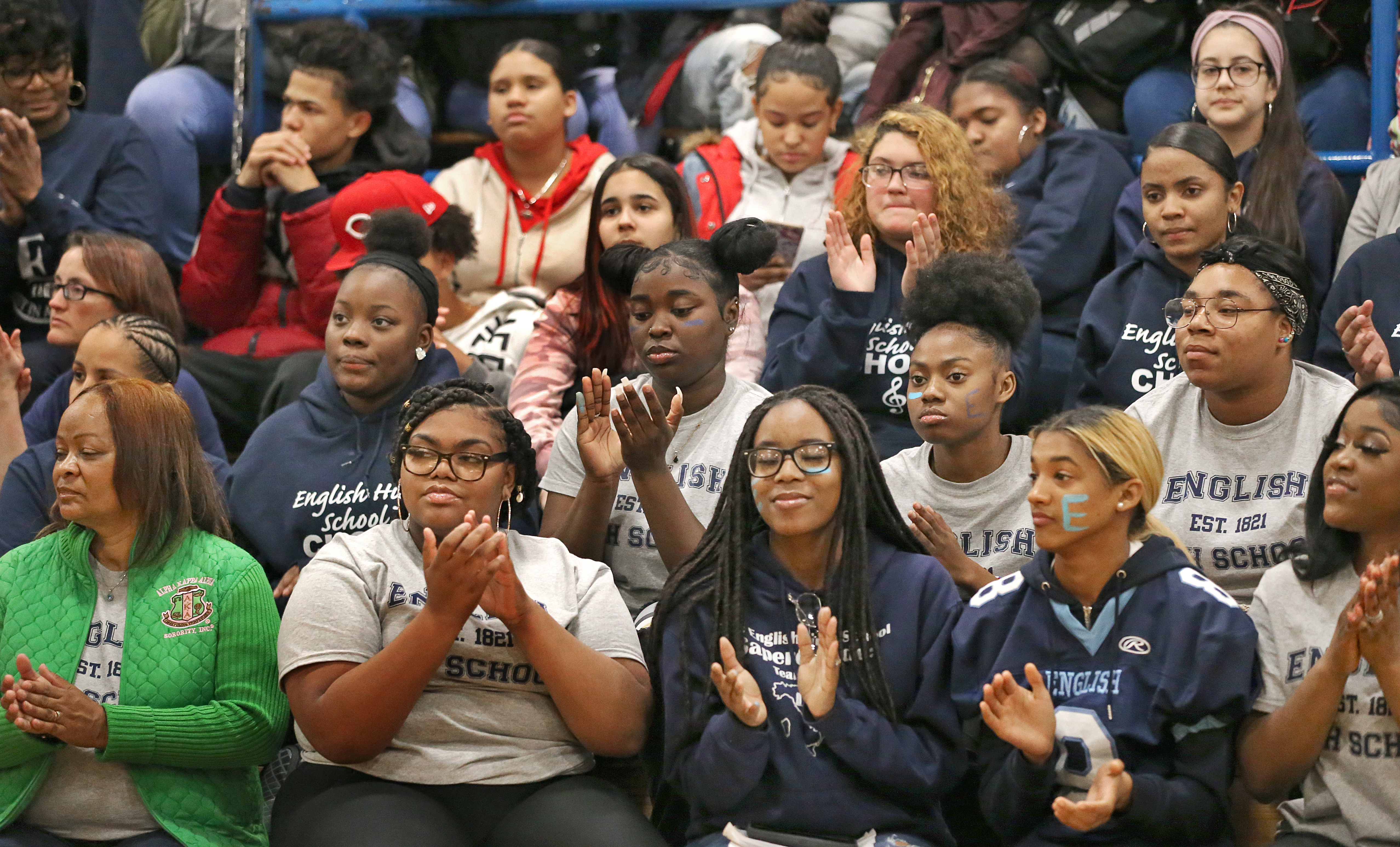 Students at English High School applauded.