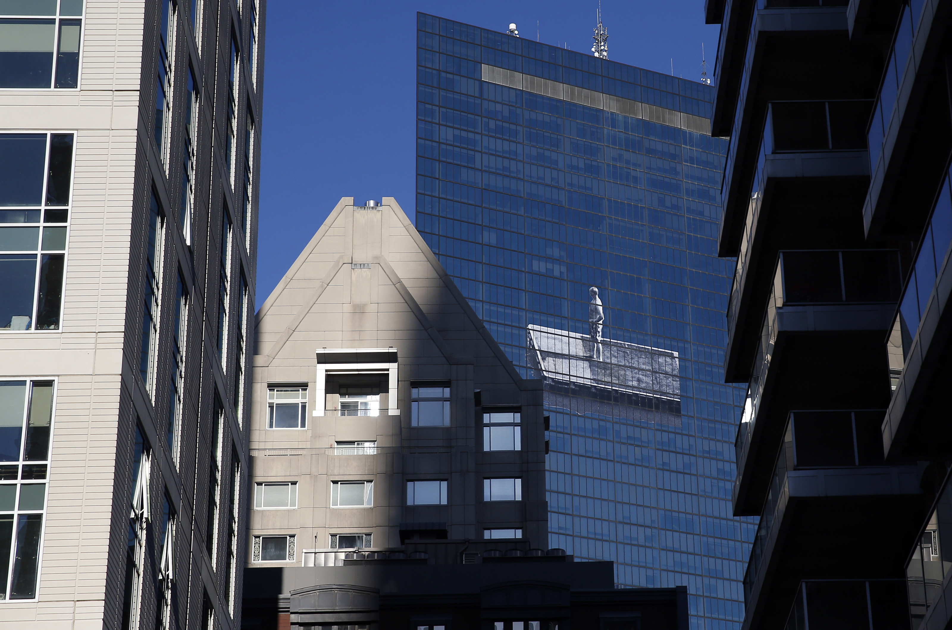 A new public art piece went up on the former John Hancock building on Sept. 24.
