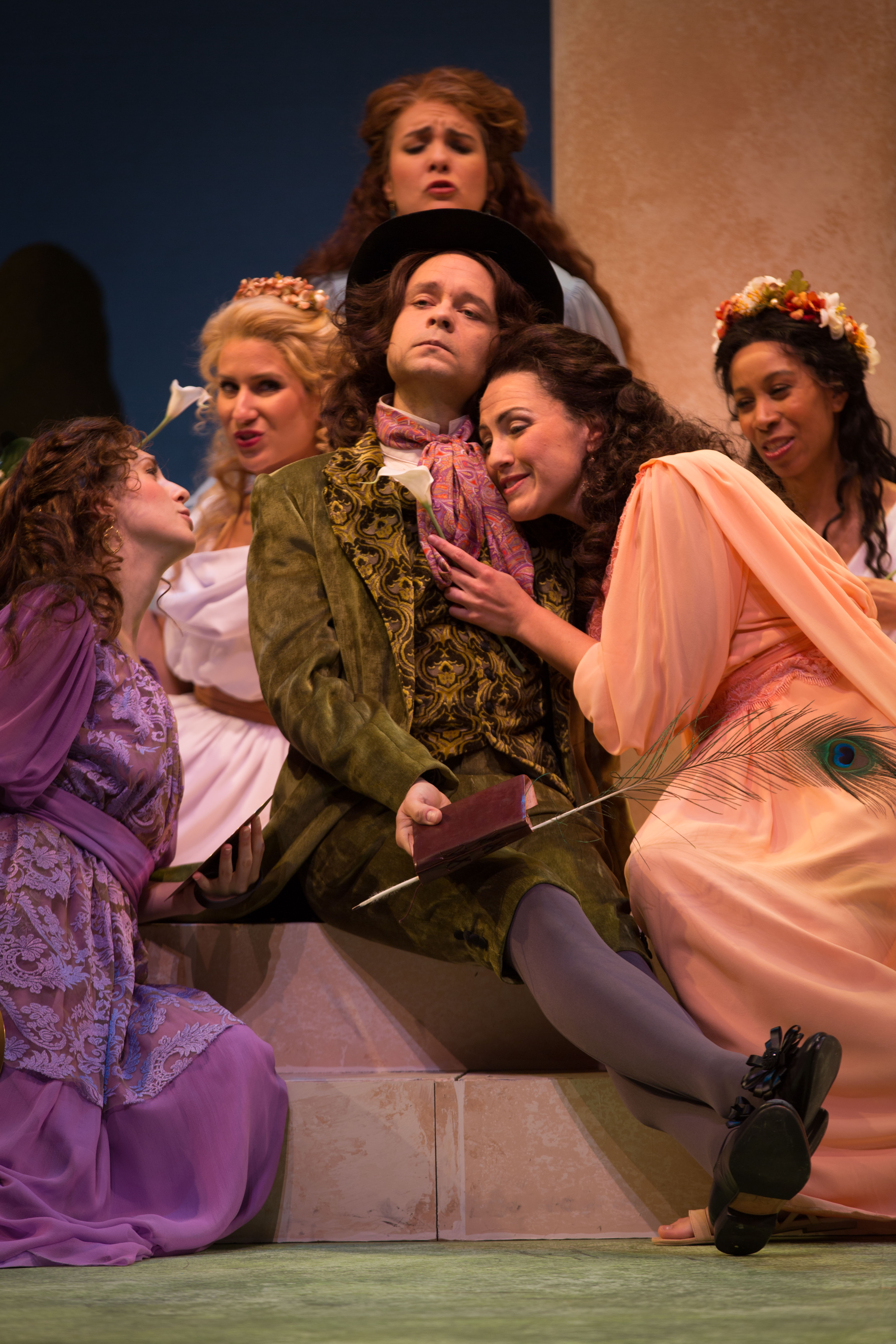 As the poet Bunthorne, Aaron Engebreth was the center of attention in Odyssey Opera’s presentation of “Patience; or, Bunthorne’s Bride.”