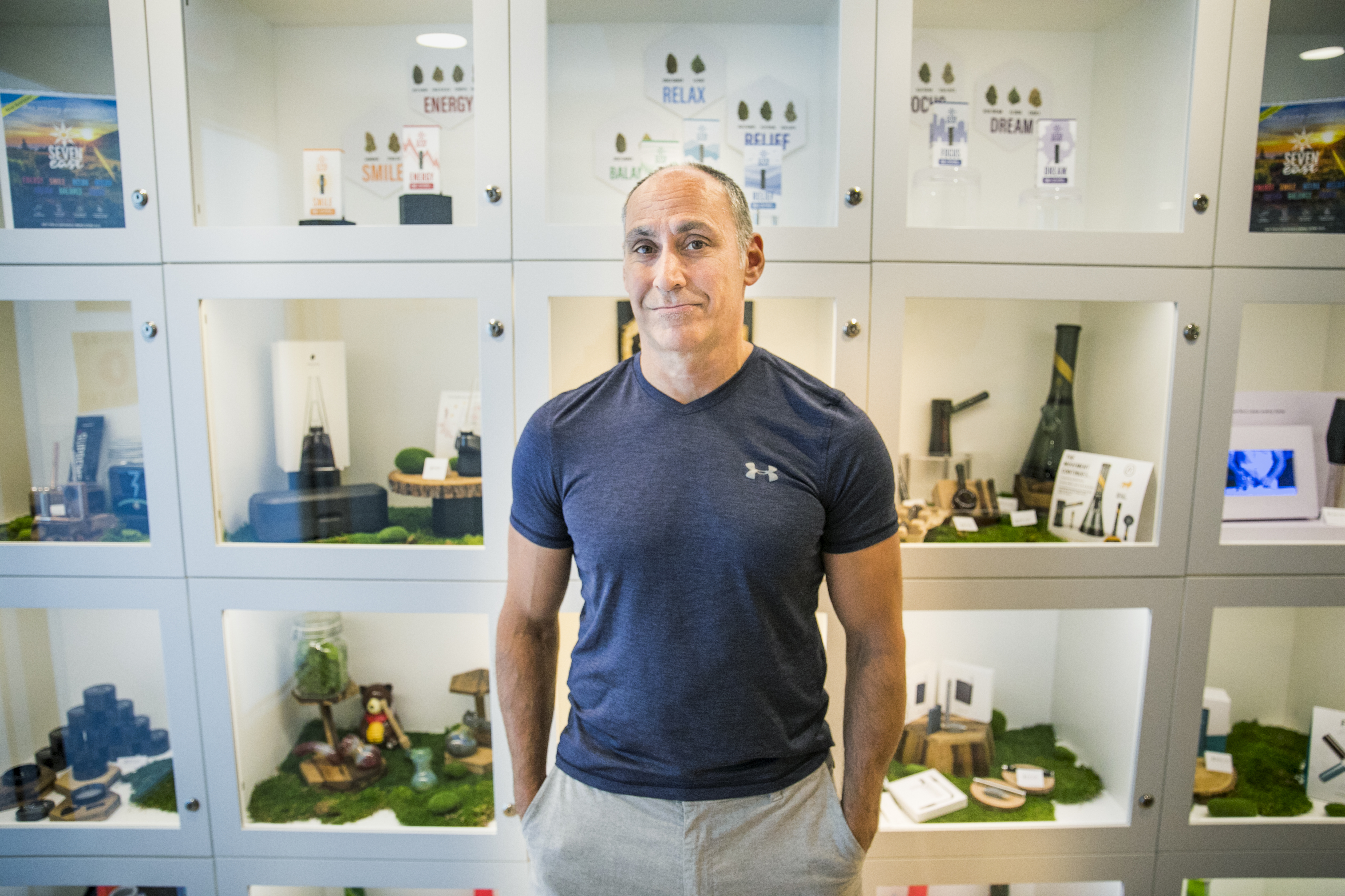 Darren Schwartz is a budtender at Garden Remedies in Newton.