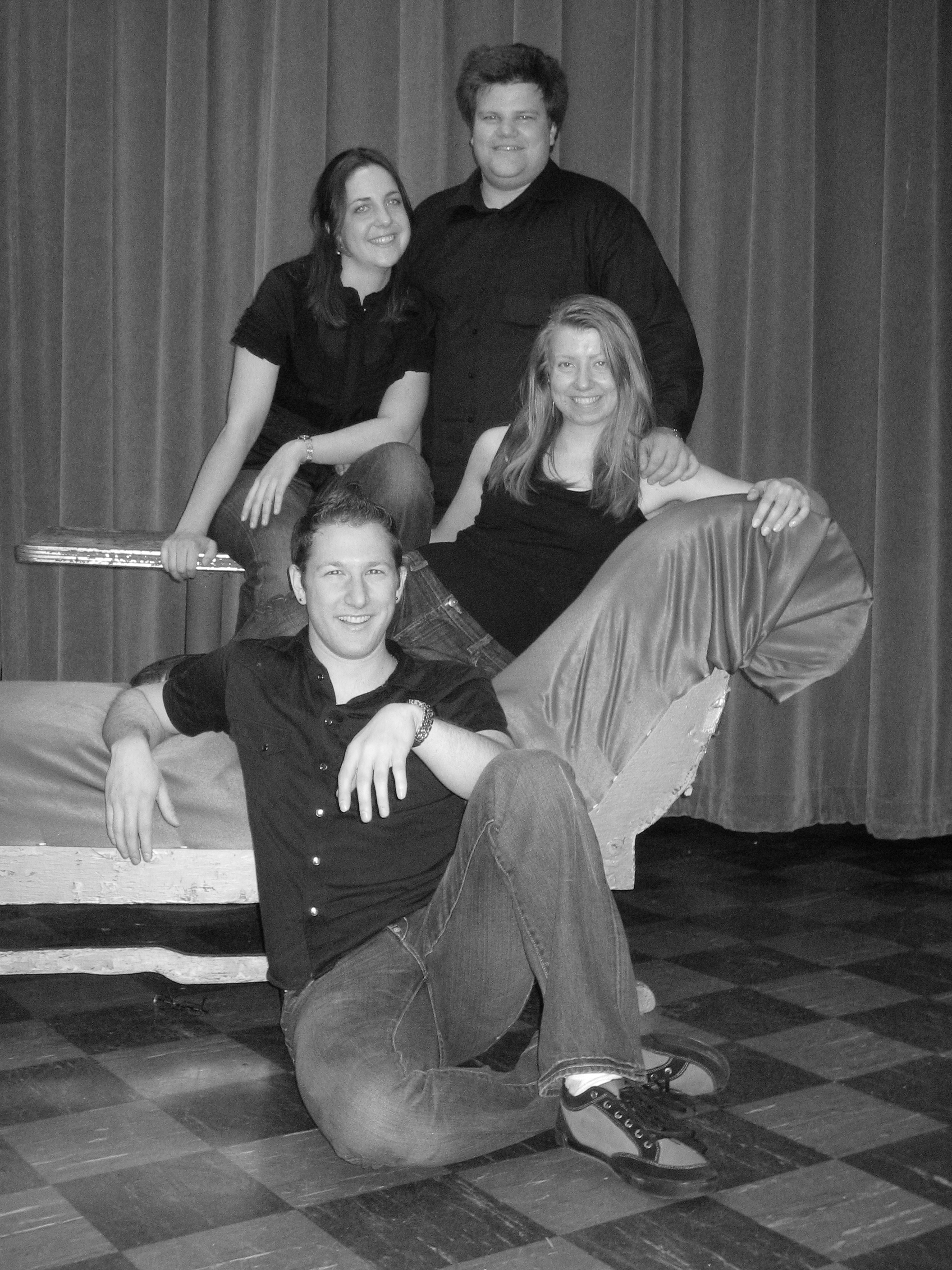 Operahub members (clockwise from front) J. Jacob Krause, Brittany Duncan, Jordan Rodu, and Cabiria Jacobsen.