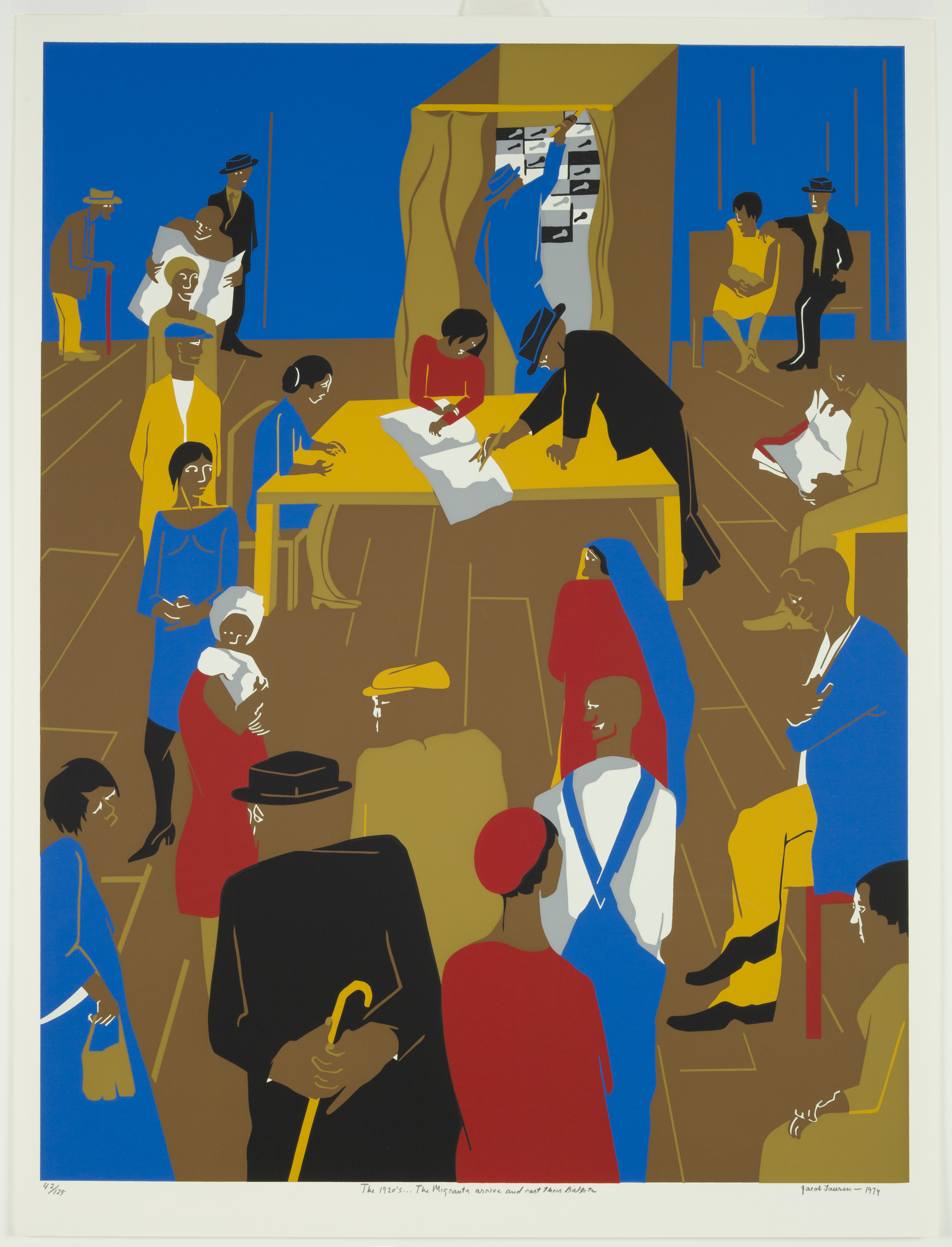 “The 1920’s ... The Migrants Arrive and Cast Their Ballots” by Jacob Lawrence.
