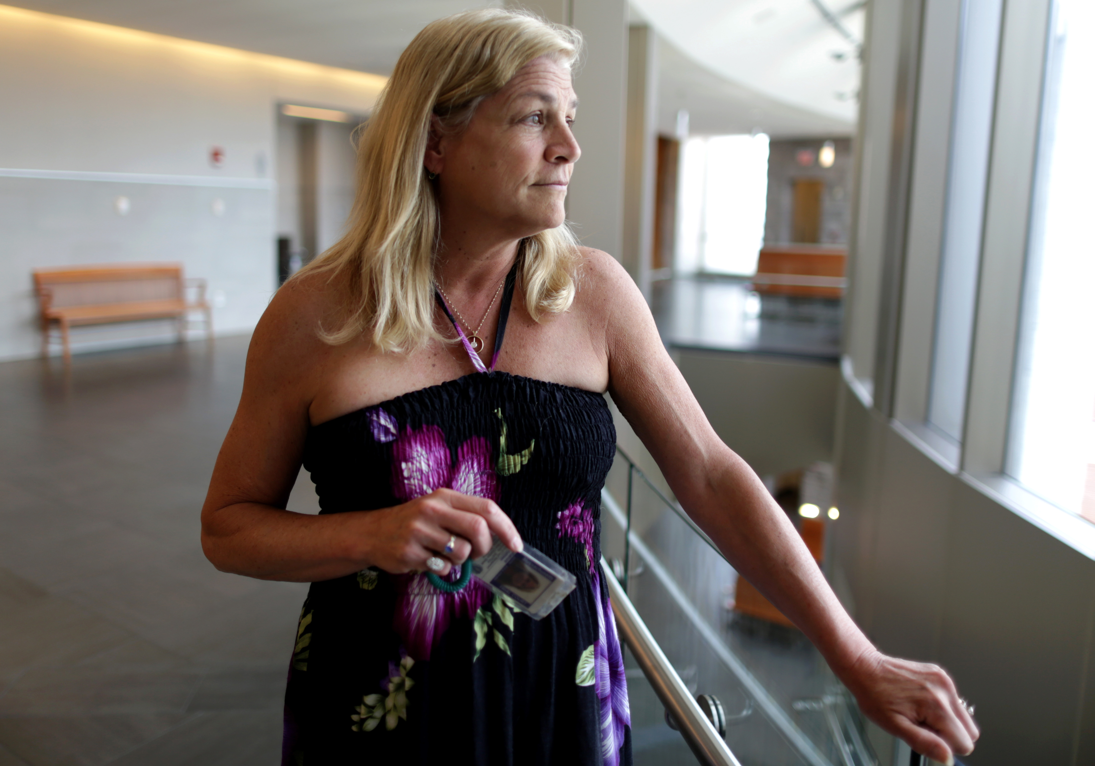 Kathy Pallatroni lost her job as a court reporter at the Fall River District Court.