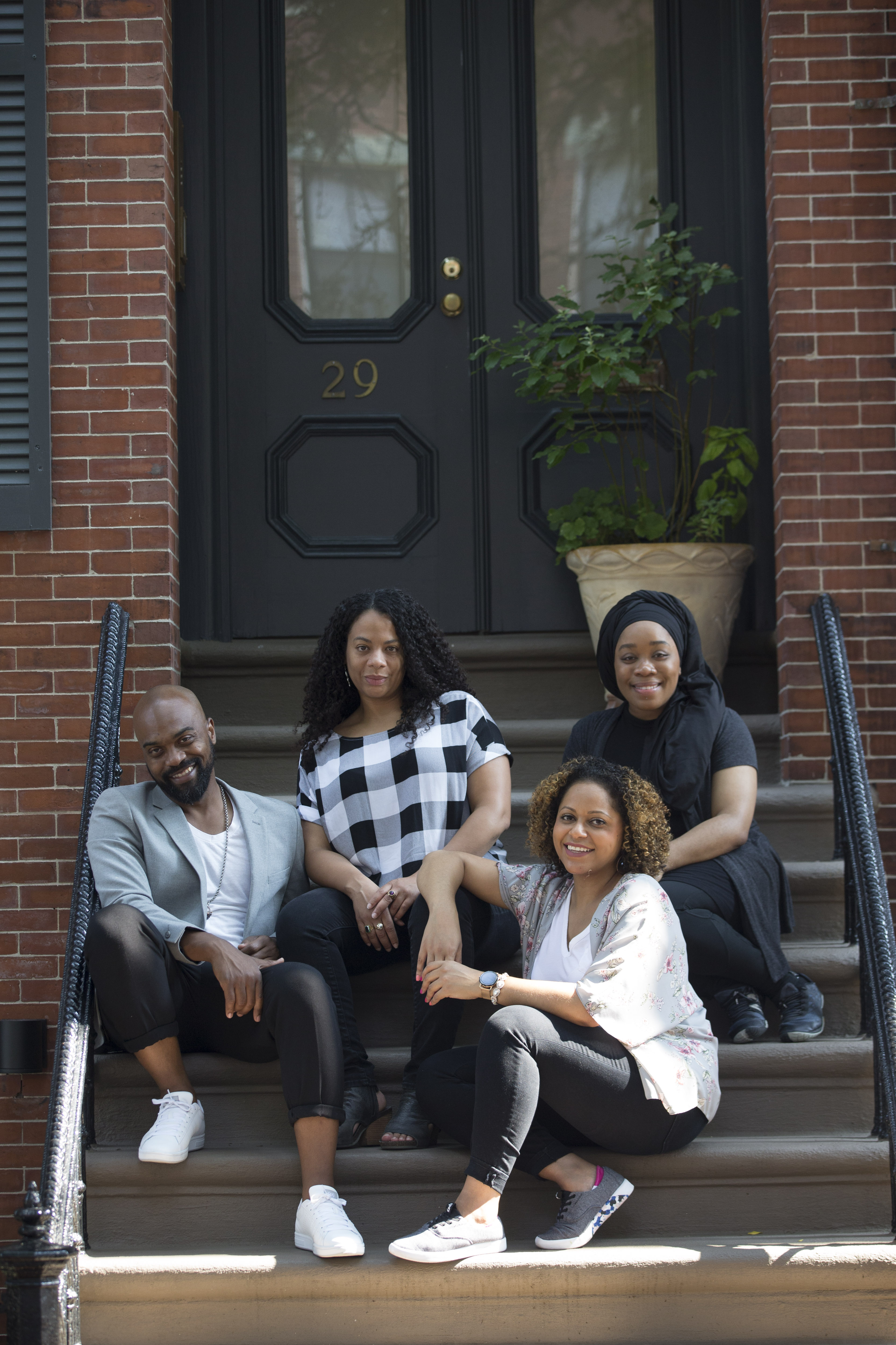 Front Porch Arts Collective’s core artistic team (from left): Maurice Emmanual Parent, Dawn M. Simmons, Victoria George, and Phyllis Smith.