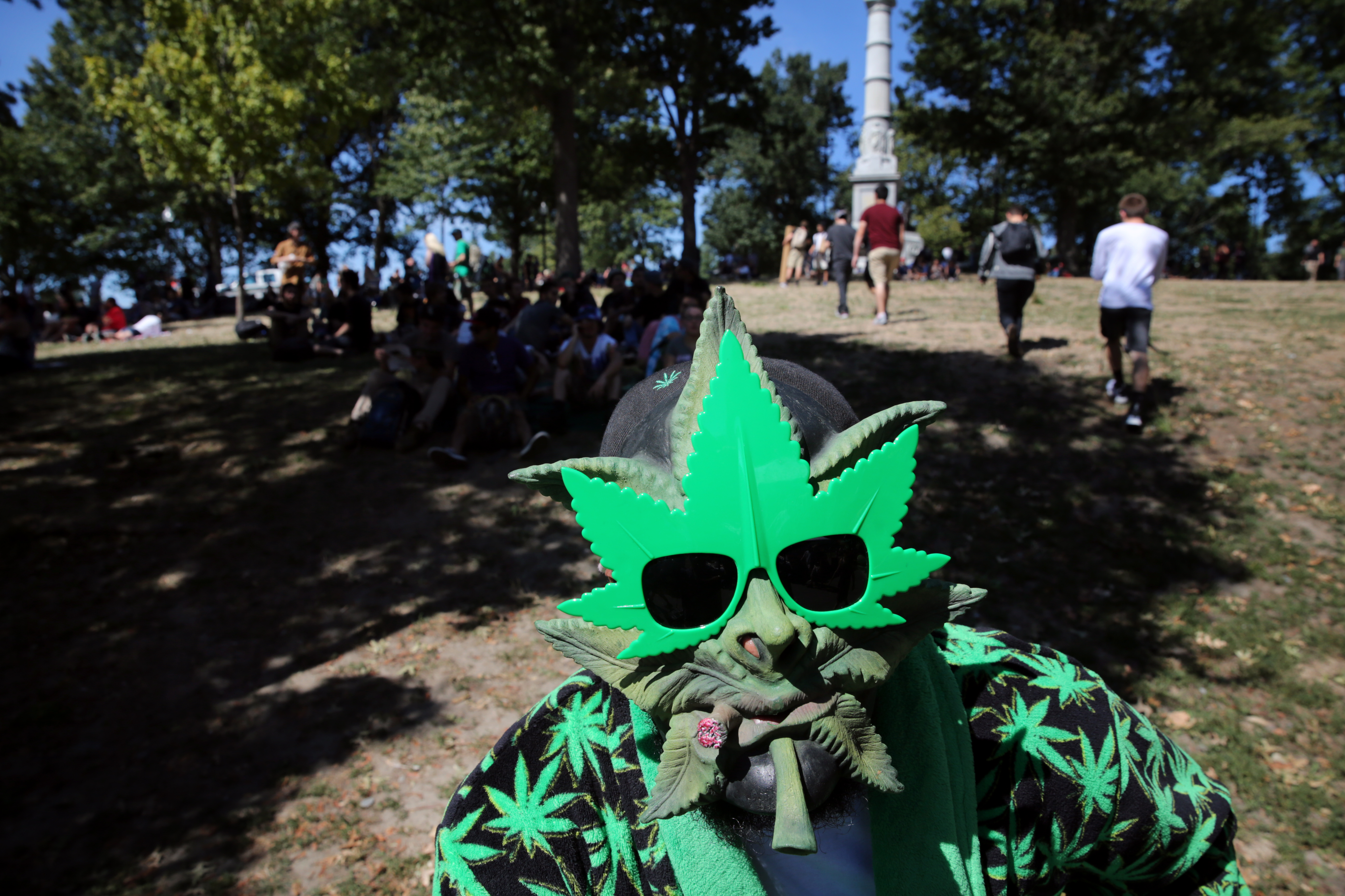 Dameion Hollis of Queens, New York, who attended the Saturday rally in Boston, said he travels the country offering support for campaigns to legalize the use of marijuana.