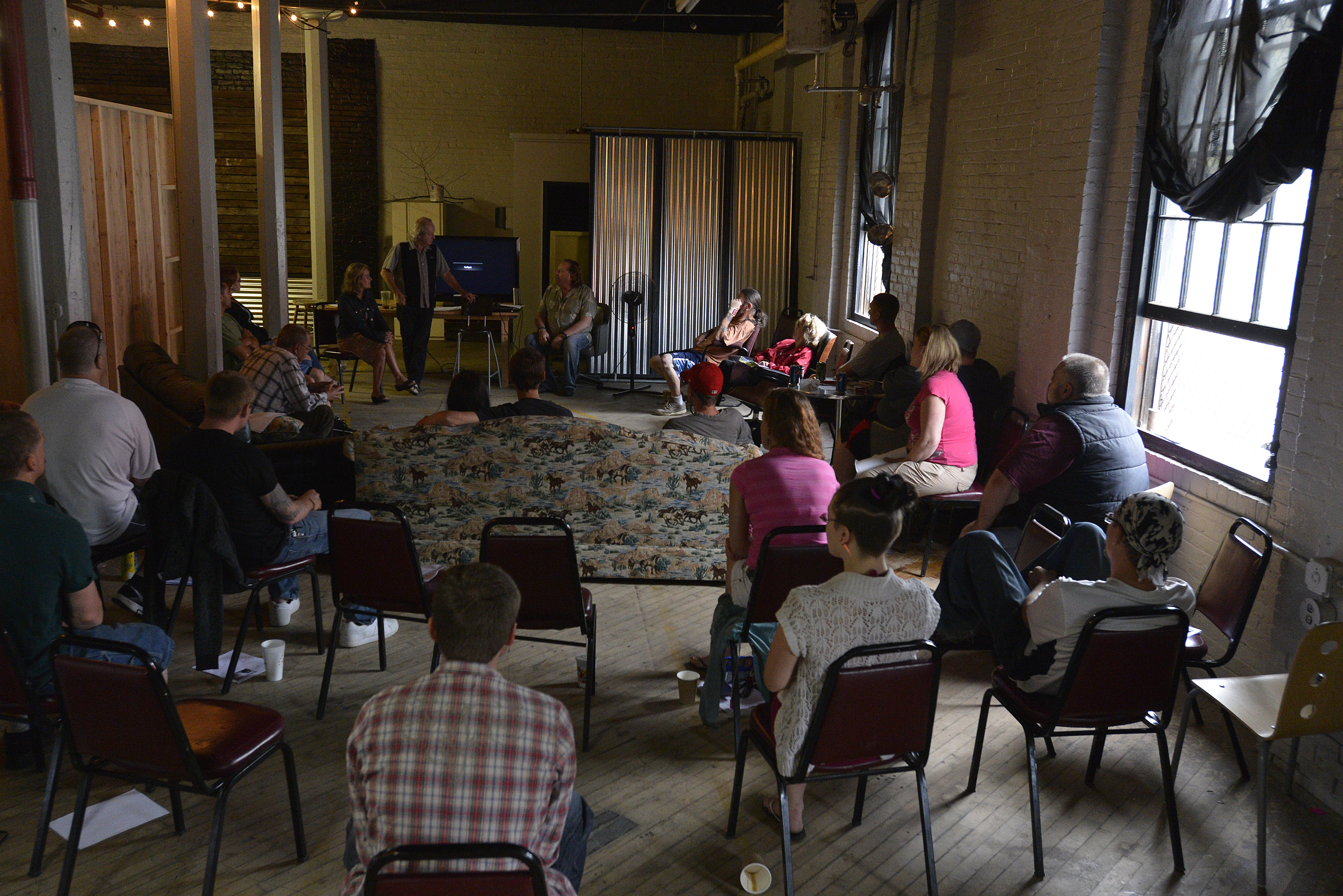 A session was held in June at Grace Street Services, a substance-abuse treatment center in Maine.