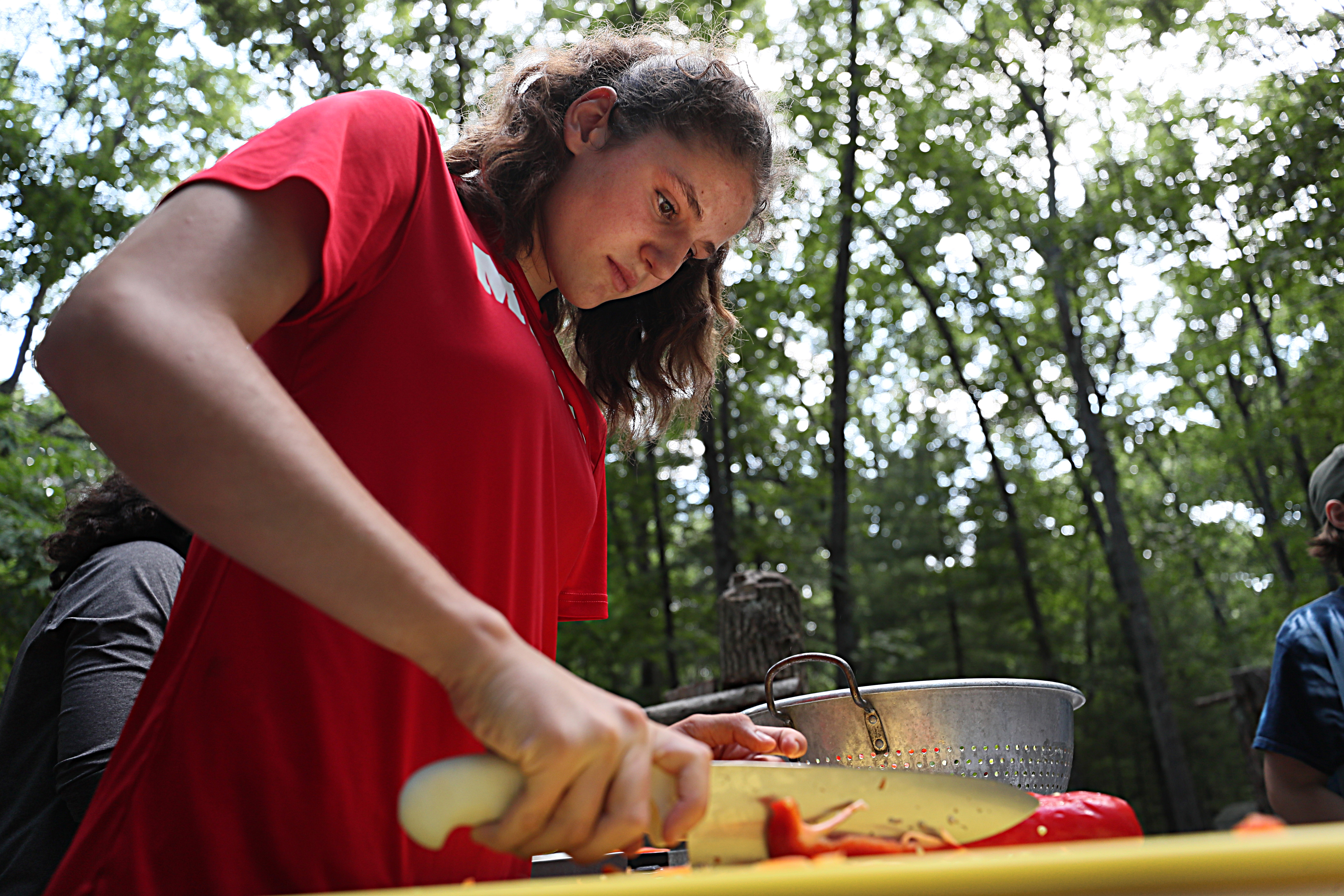 Agata Markuns chopped vegetables.