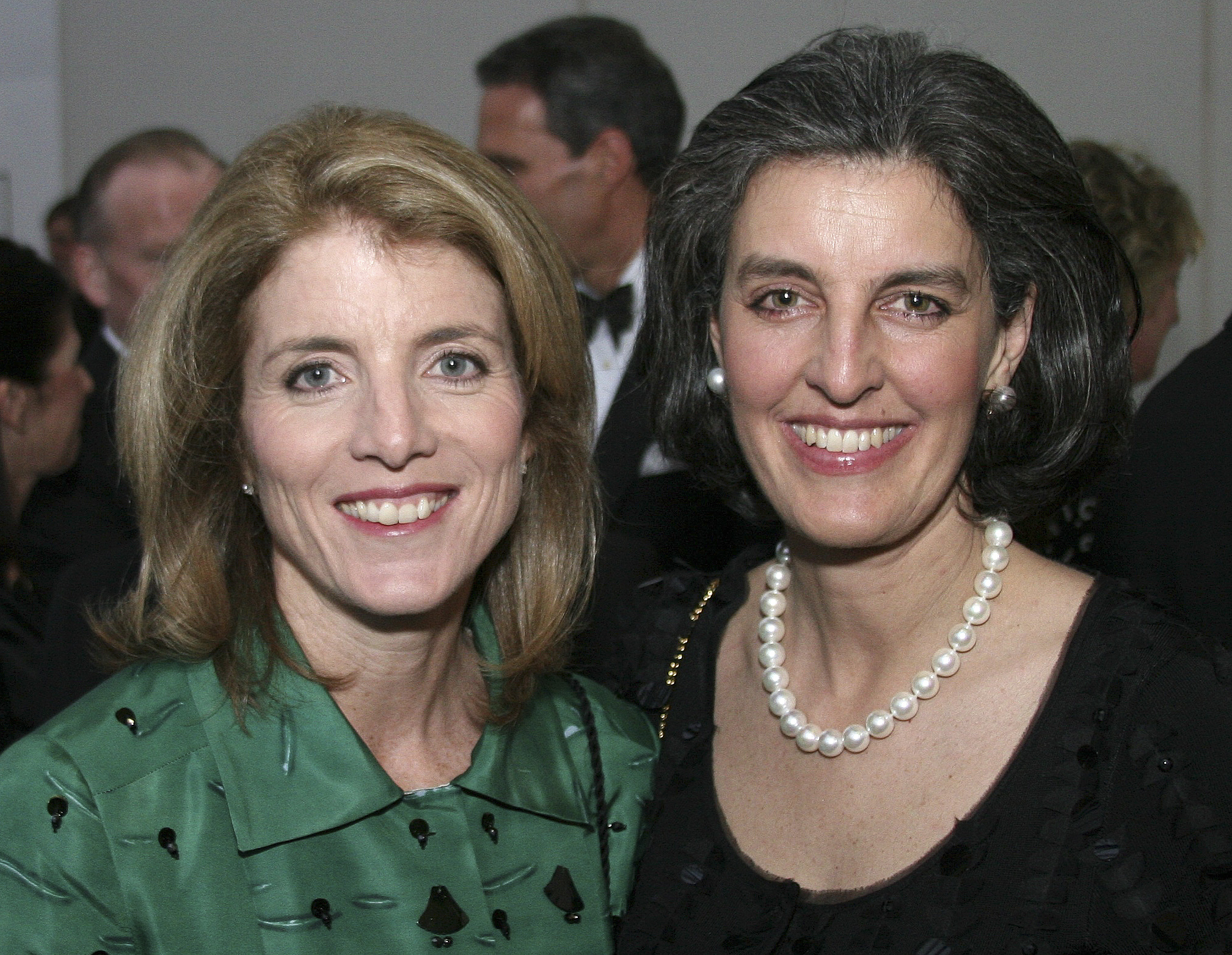 Caroline Kennedy Schlossberg, left, with Heather Campion, library foundation CEO Heather Campion. The two are personally close.