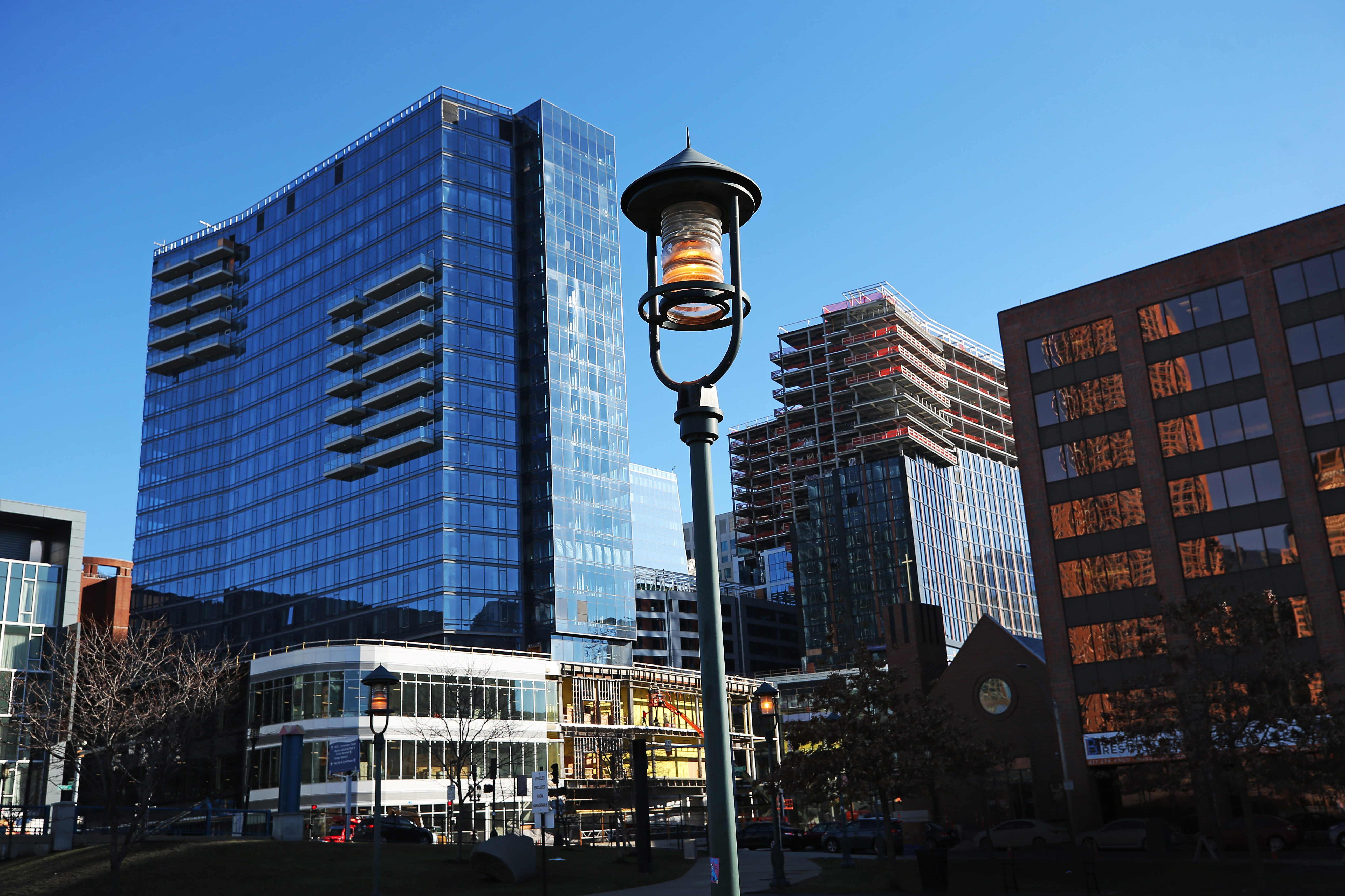 Construction in the Seaport District.