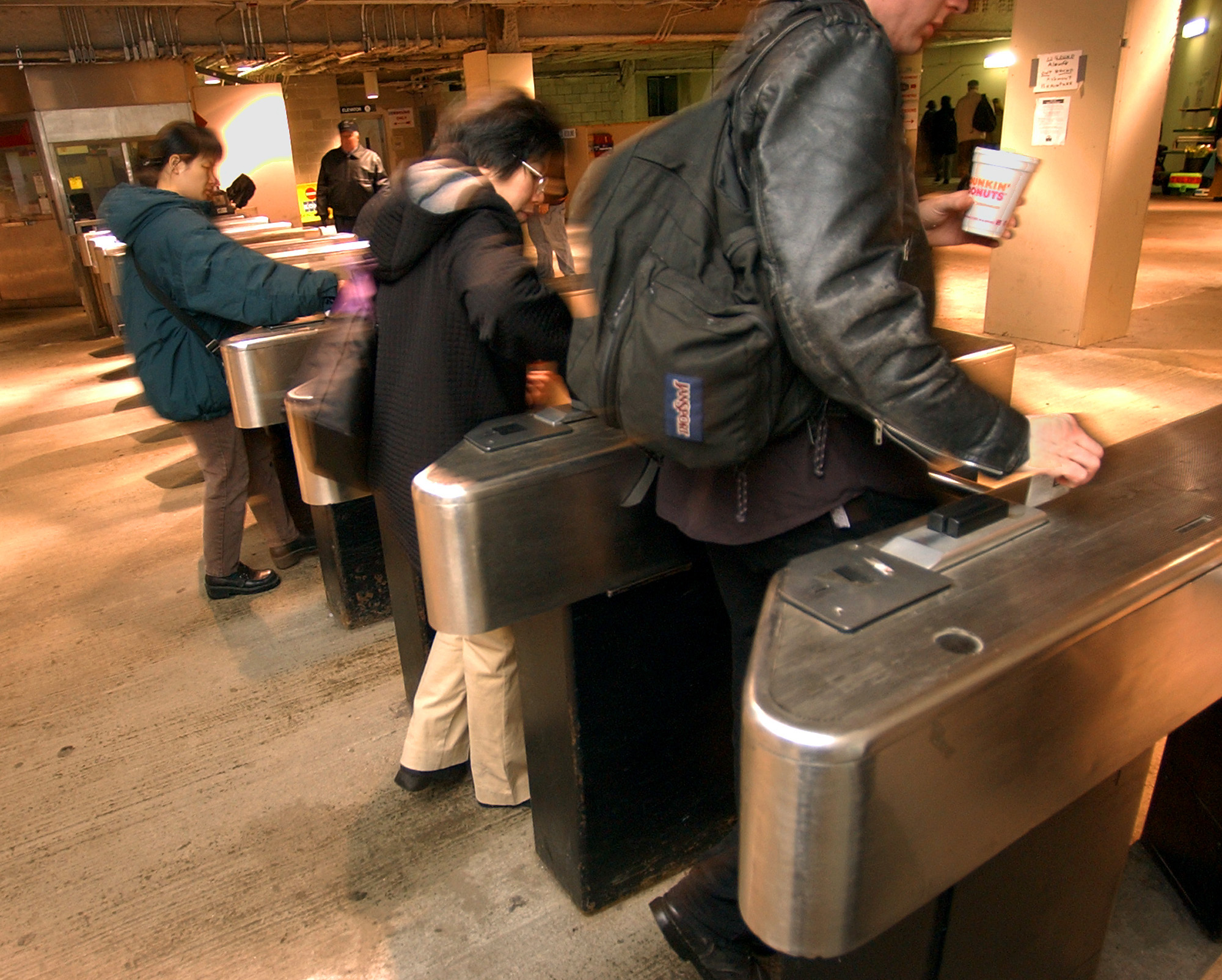 Passengers entered the Red Line at South Station.