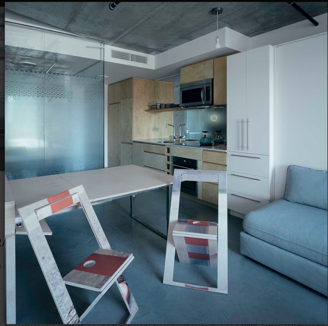 A look inside a room at the Boxotel in Montreal