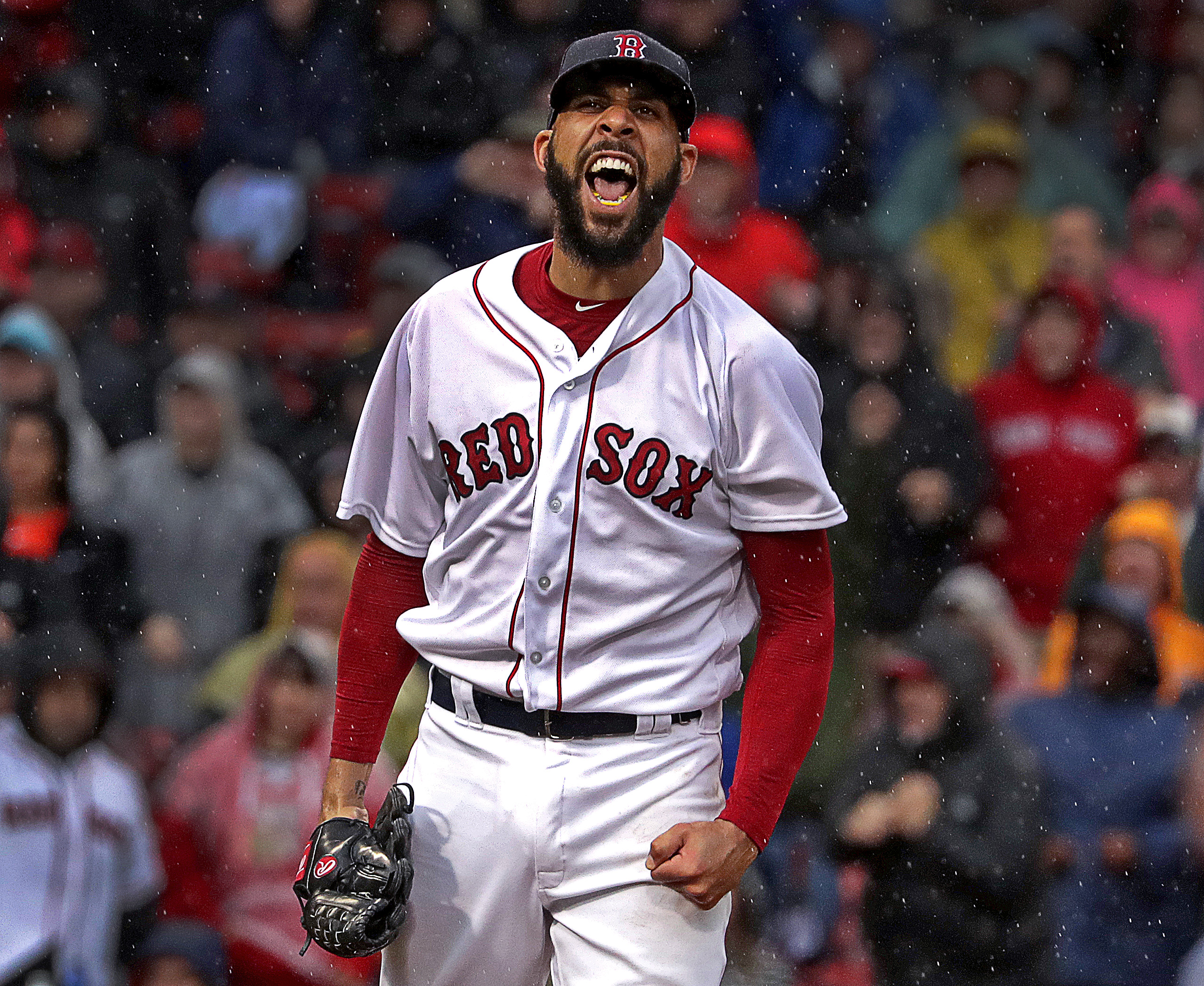 David Price got the Red Sox out of a bases-loaded jam in the seventh.