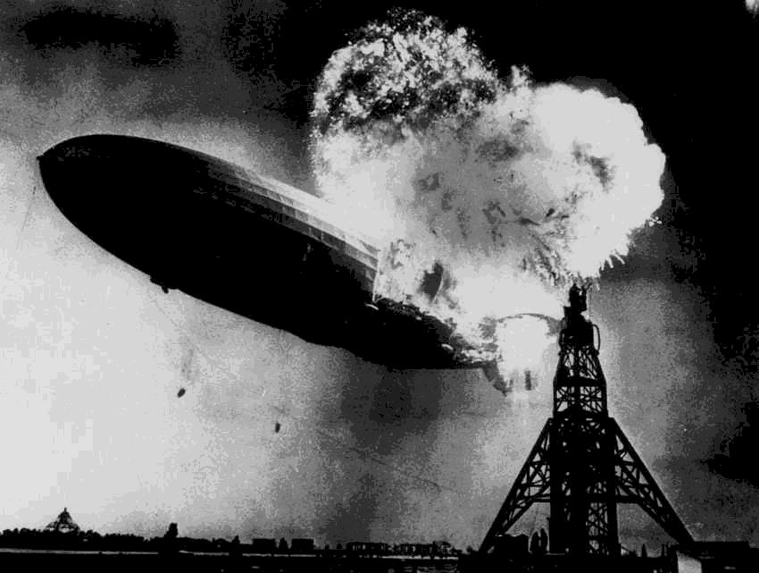 The Hindenburg explosion, 1937