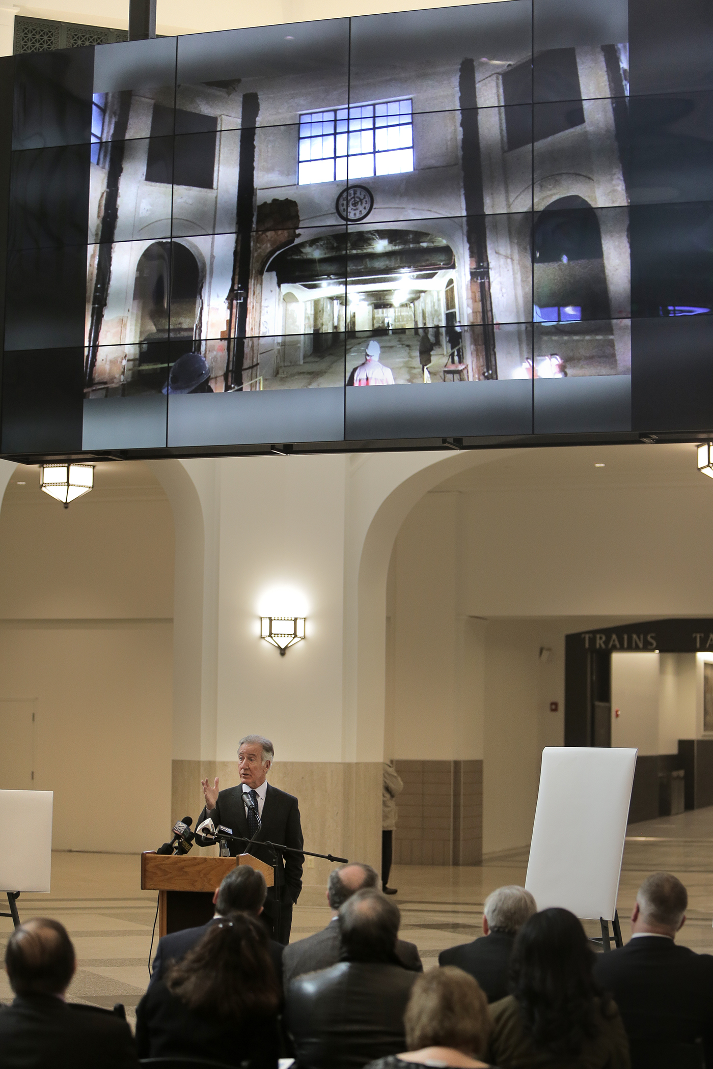 In 2017, Representative Richard Neal spoke at the newly refurbished Union Station (built in 1926) in Springfield.