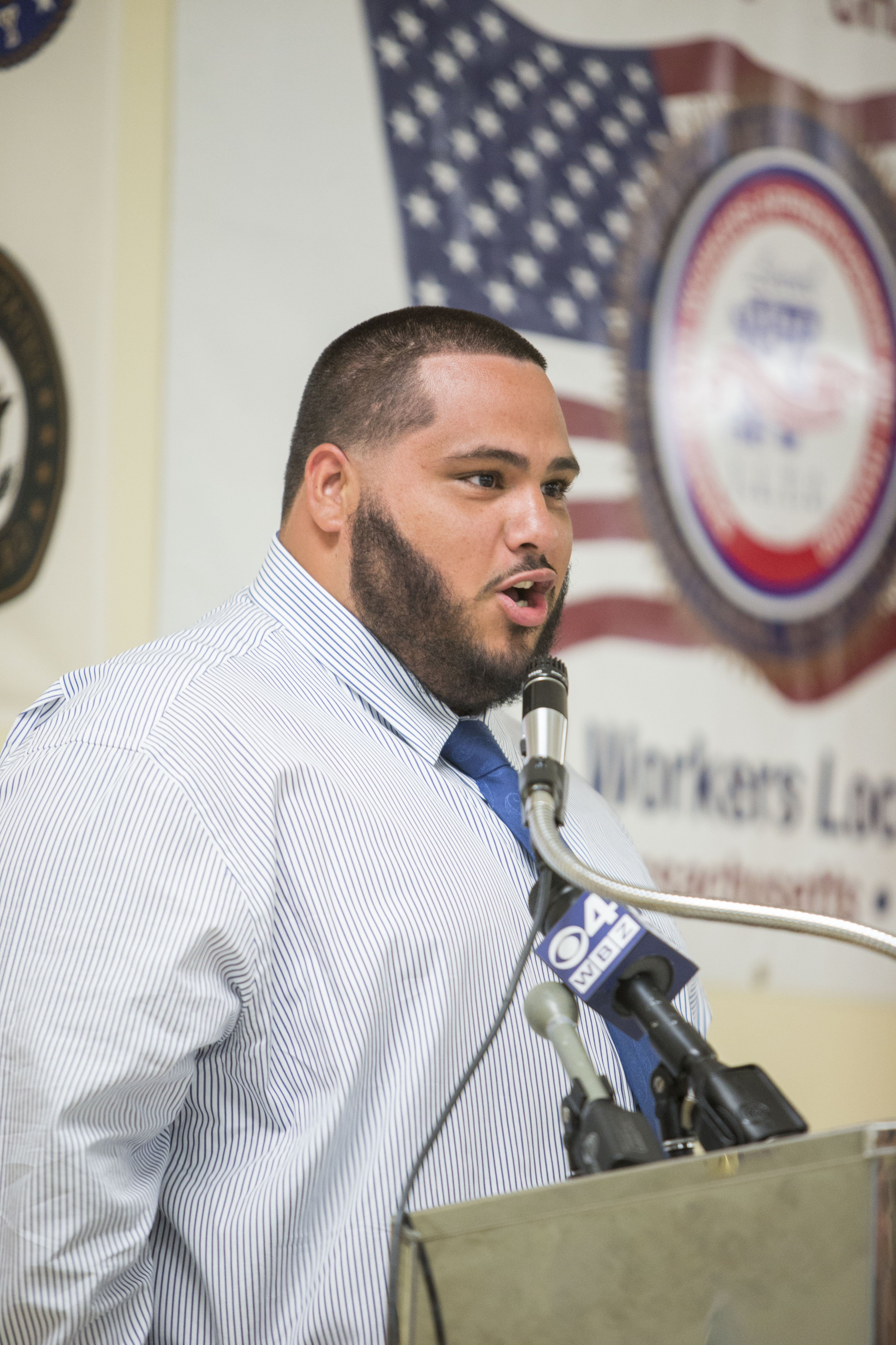 Donan Cosme gave remarks to other graduates during a ceremony Wednesday.