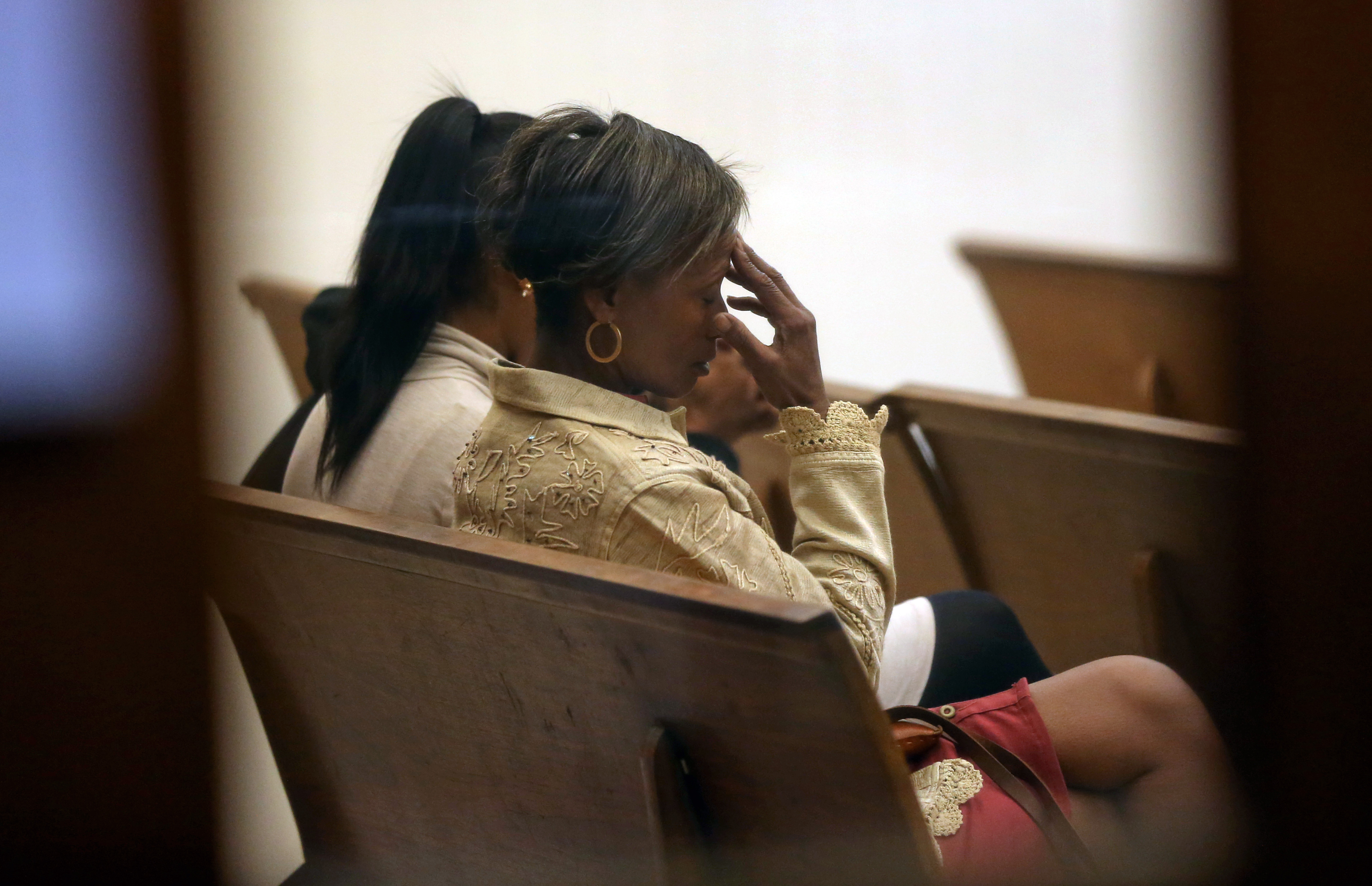Regenia Rice (above), the wife of defendant Walter Rice, was in Quincy District Court on Friday for a hearing on the case.
