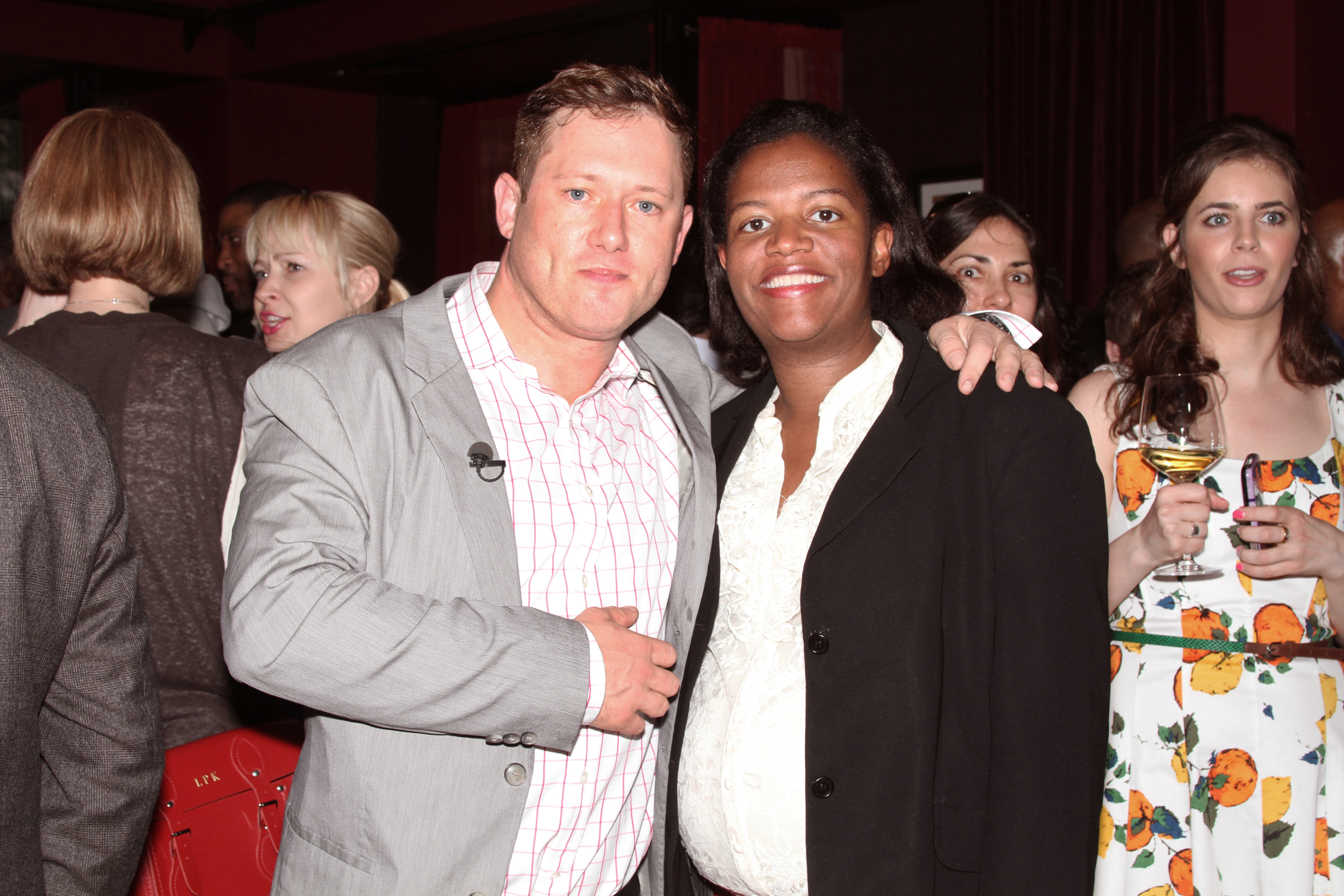 Future Boston Alliance’s Greg Selkoe (left) with State Representative Linda Dorcena-Forry.