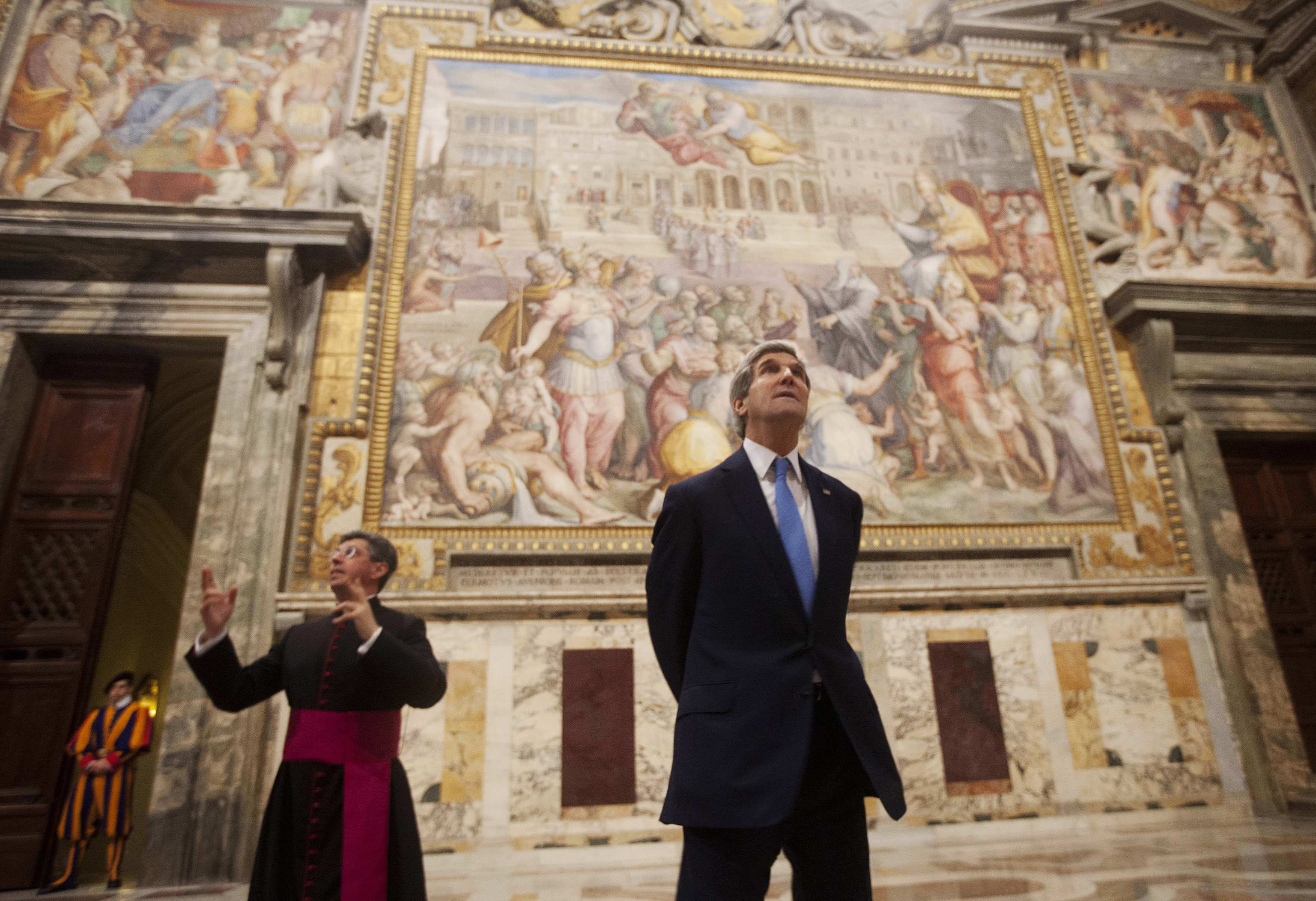  Secretary of State John Kerry toured the Vatican Tuesday.