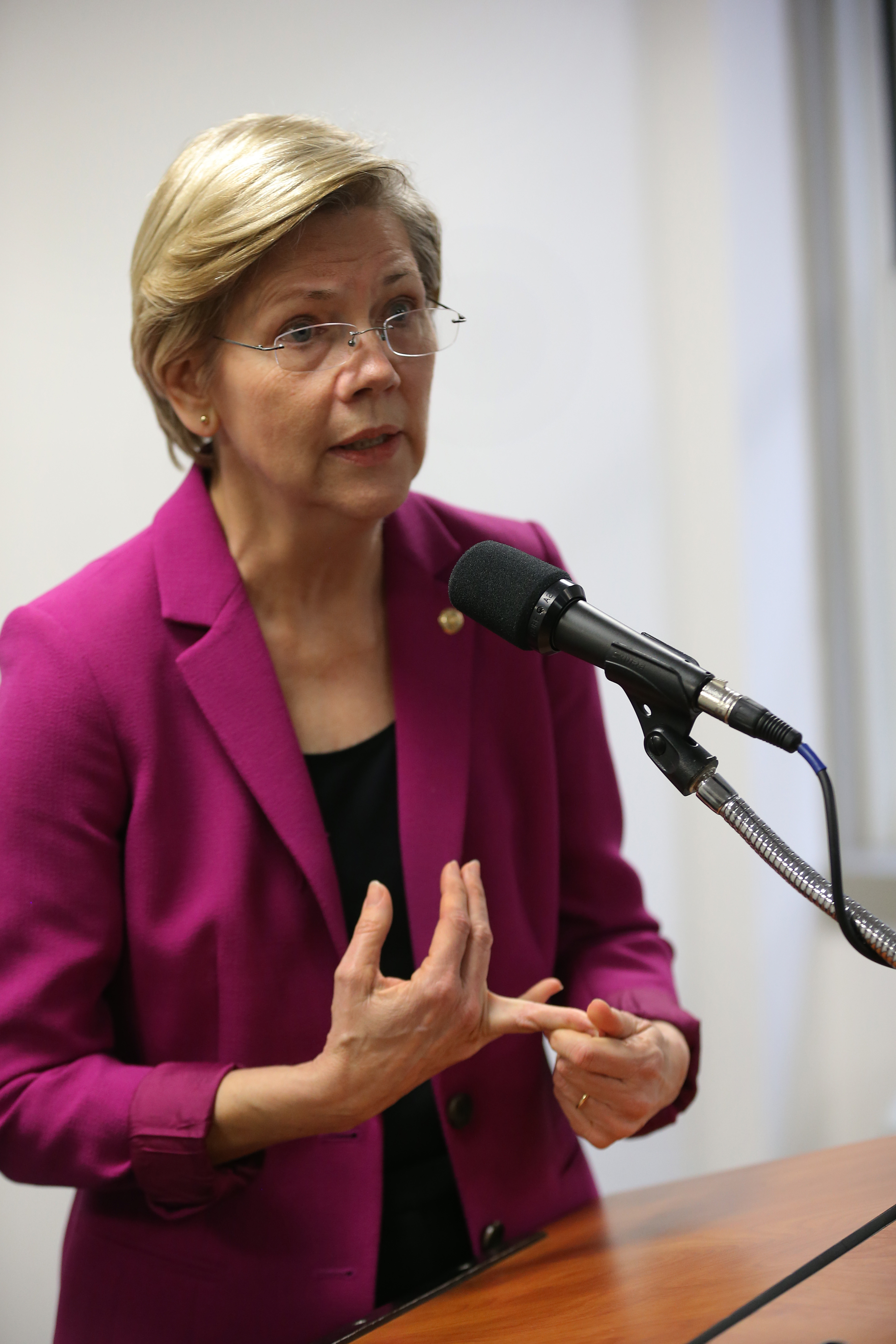 “I pledge to serve out my term,” said Senator Elizabeth Warren, whose political future has been the subject of intense speculation.