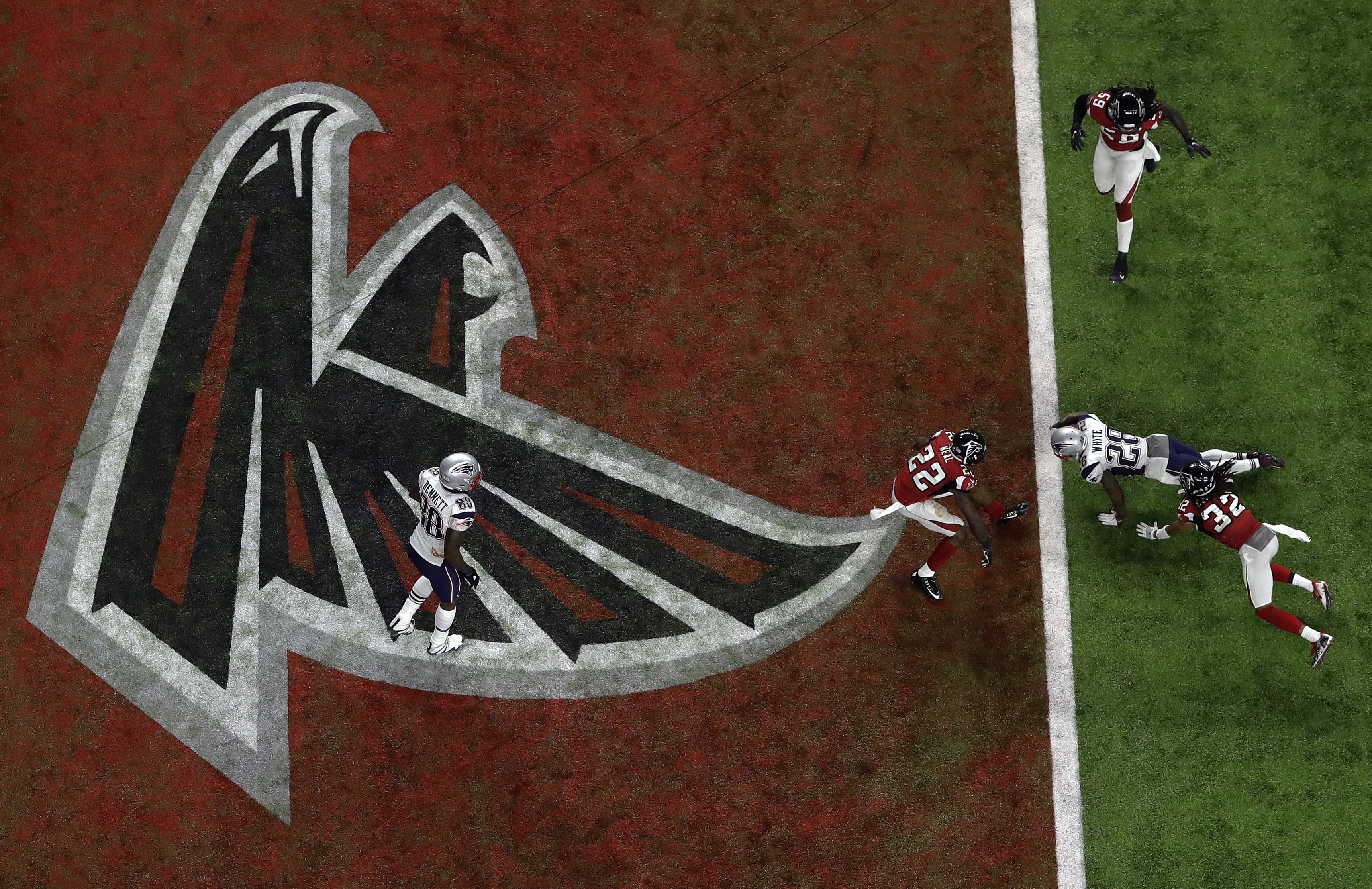 James White rolled up 139 yards and three touchdowns on 20 touches.