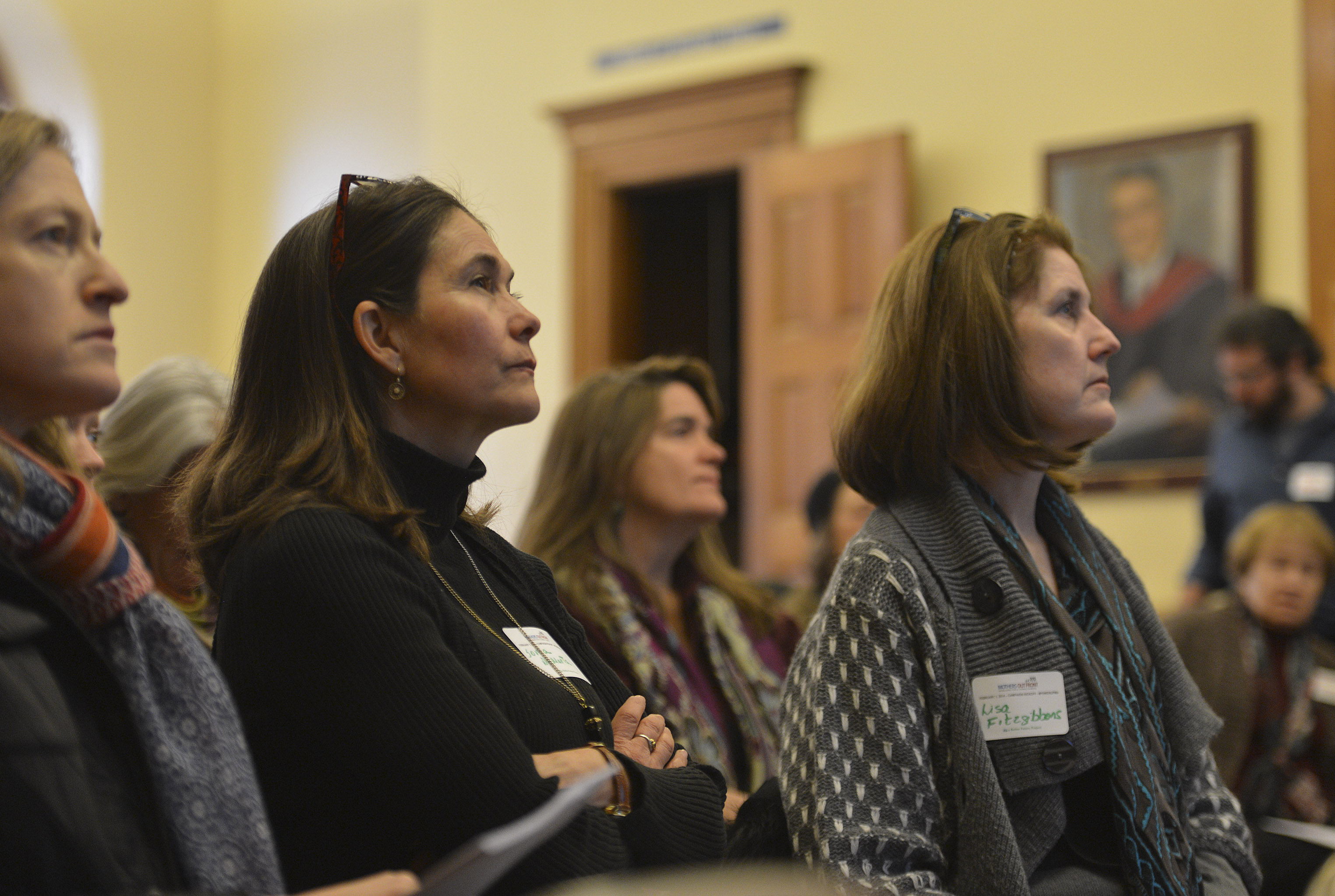 Mothers Out Front has only two full-time staff members; the group is mainly volunteer-run. Here, a training session in Cambridge.