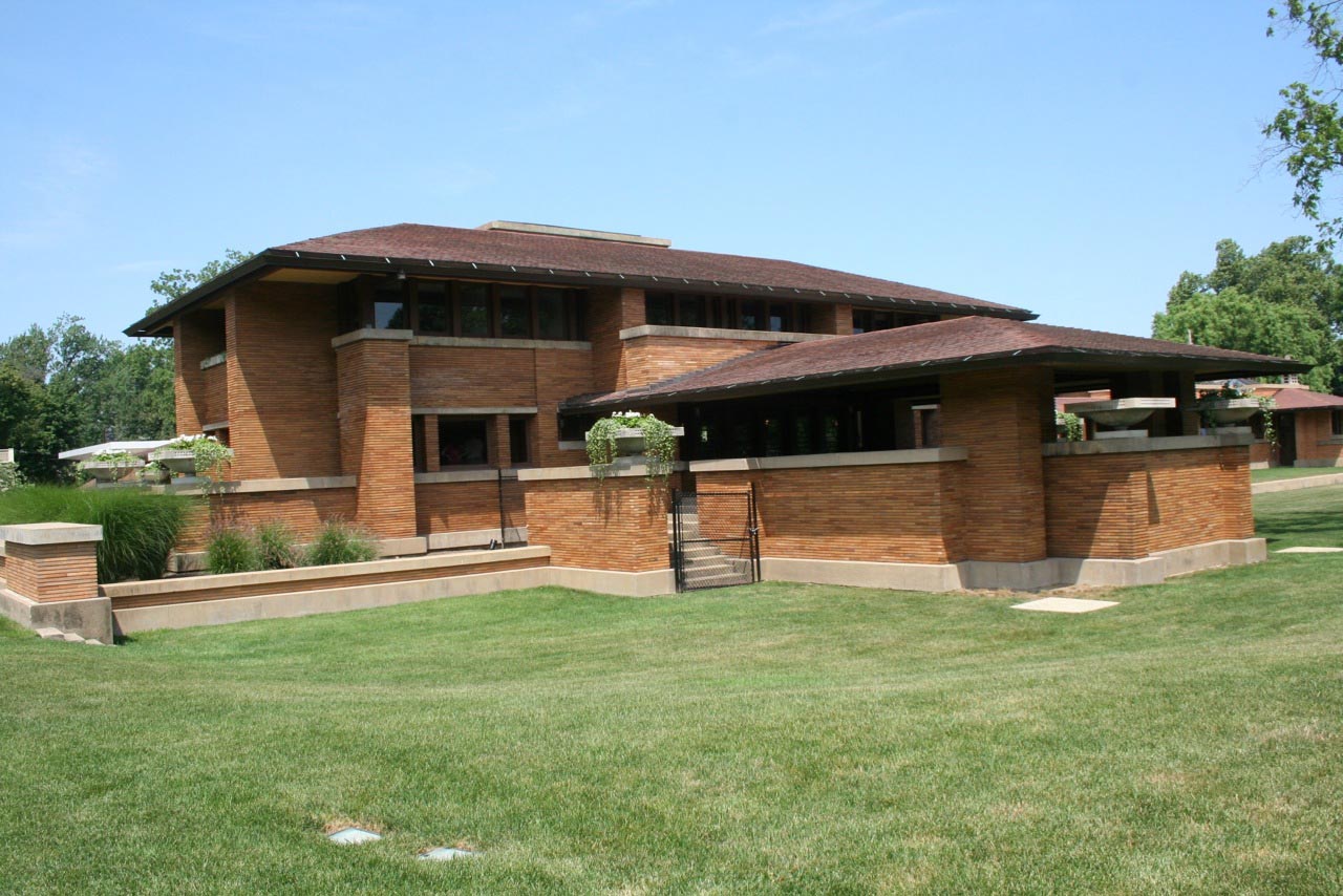The Darwin Martin House was designed by Frank Lloyd Wright and completed in 1907.