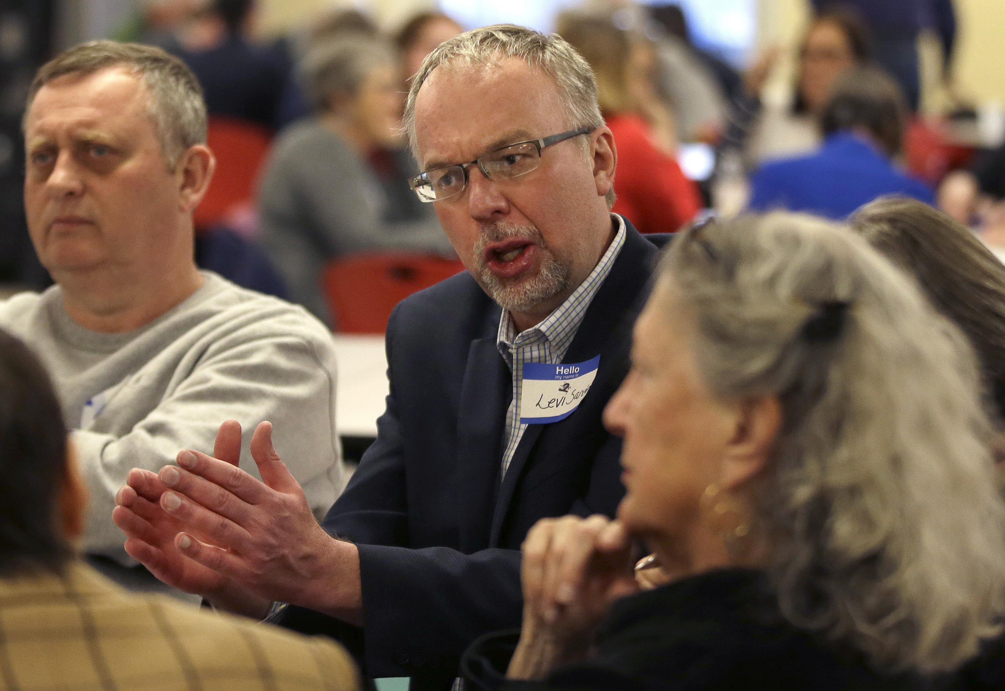 Levi Sanders, the son of Bernie Sanders, in 2018. His wife, Rainè Riggs, died Saturday.
