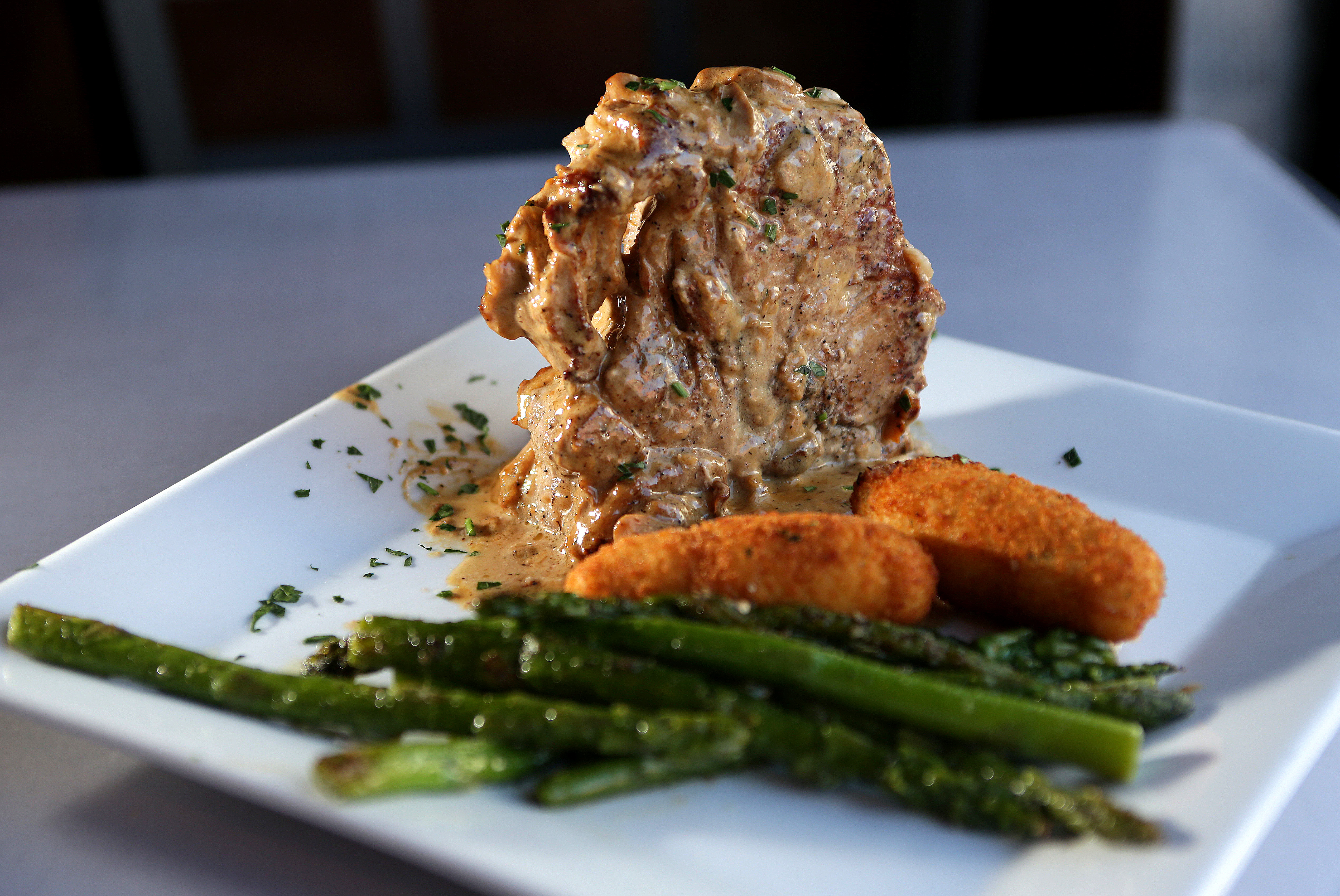 Veal porterhouse at Rino’s Place.