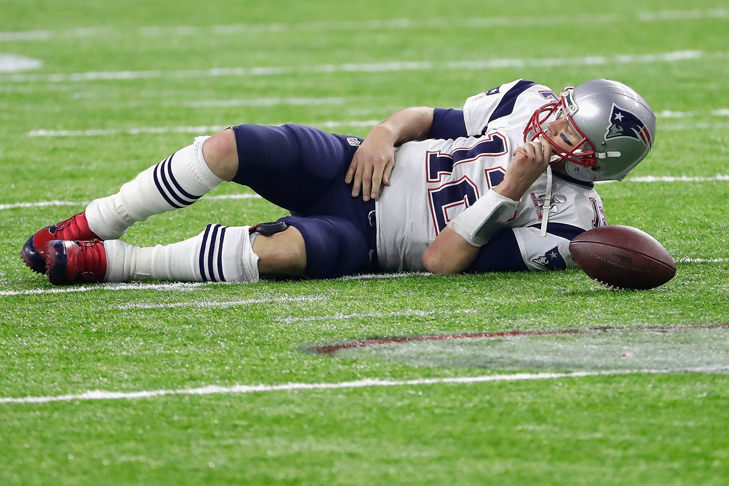 The Falcons sacked Tom Brady 5 times in Super Bowl LI.