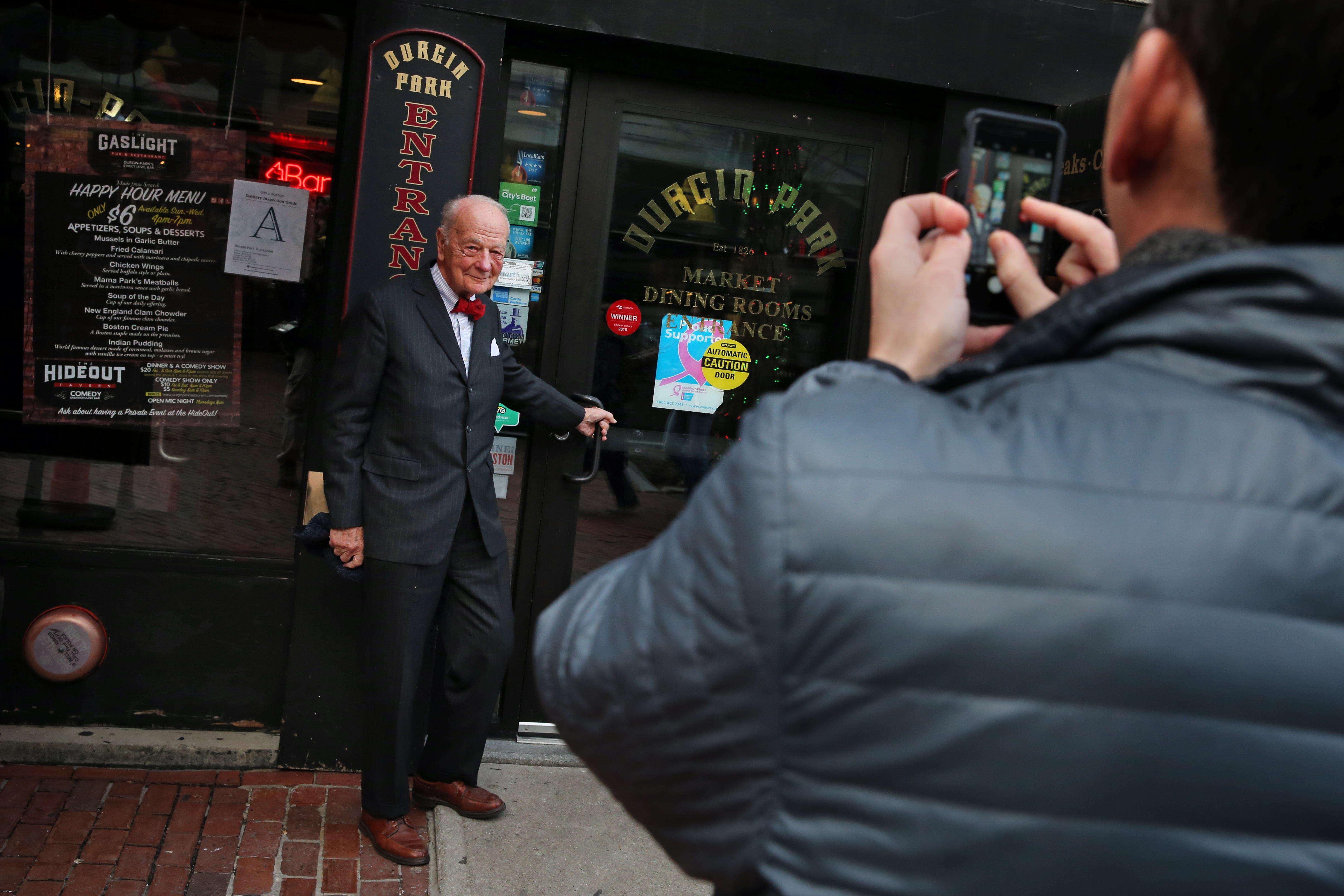 Michael Robbins, pictured at Durgin-Park last week, said he’s been dining at the Faneuil Hall restaurant since the 1950s.