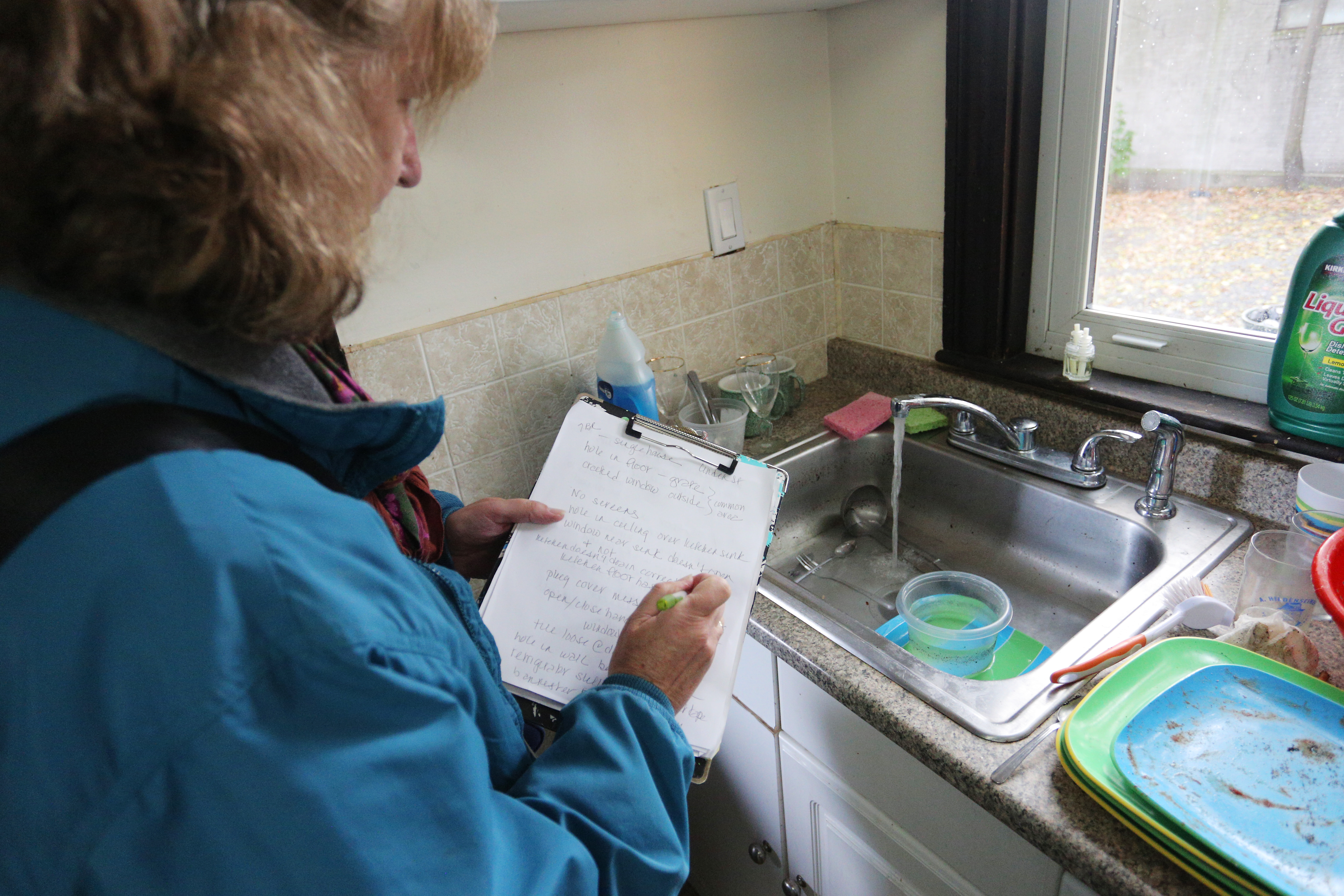 Rosemary Decie, a registered sanitarian and Globe consultant, found nearly 50 code violations -- including health and safety threats -- in a single afternoon at three student apartment units, including 25 at this one on Linden Street in Allston.
