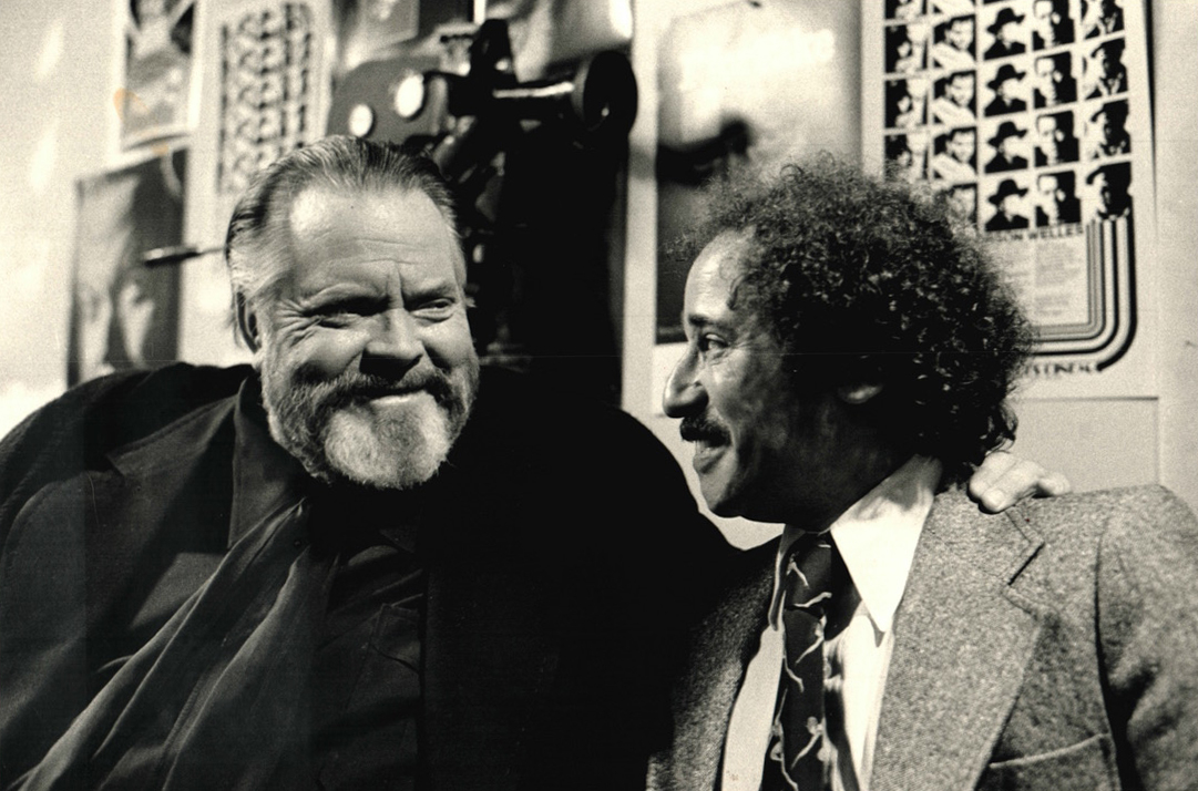 Orson Welles (left) and Larry Jackson in the lobby of The Welles.