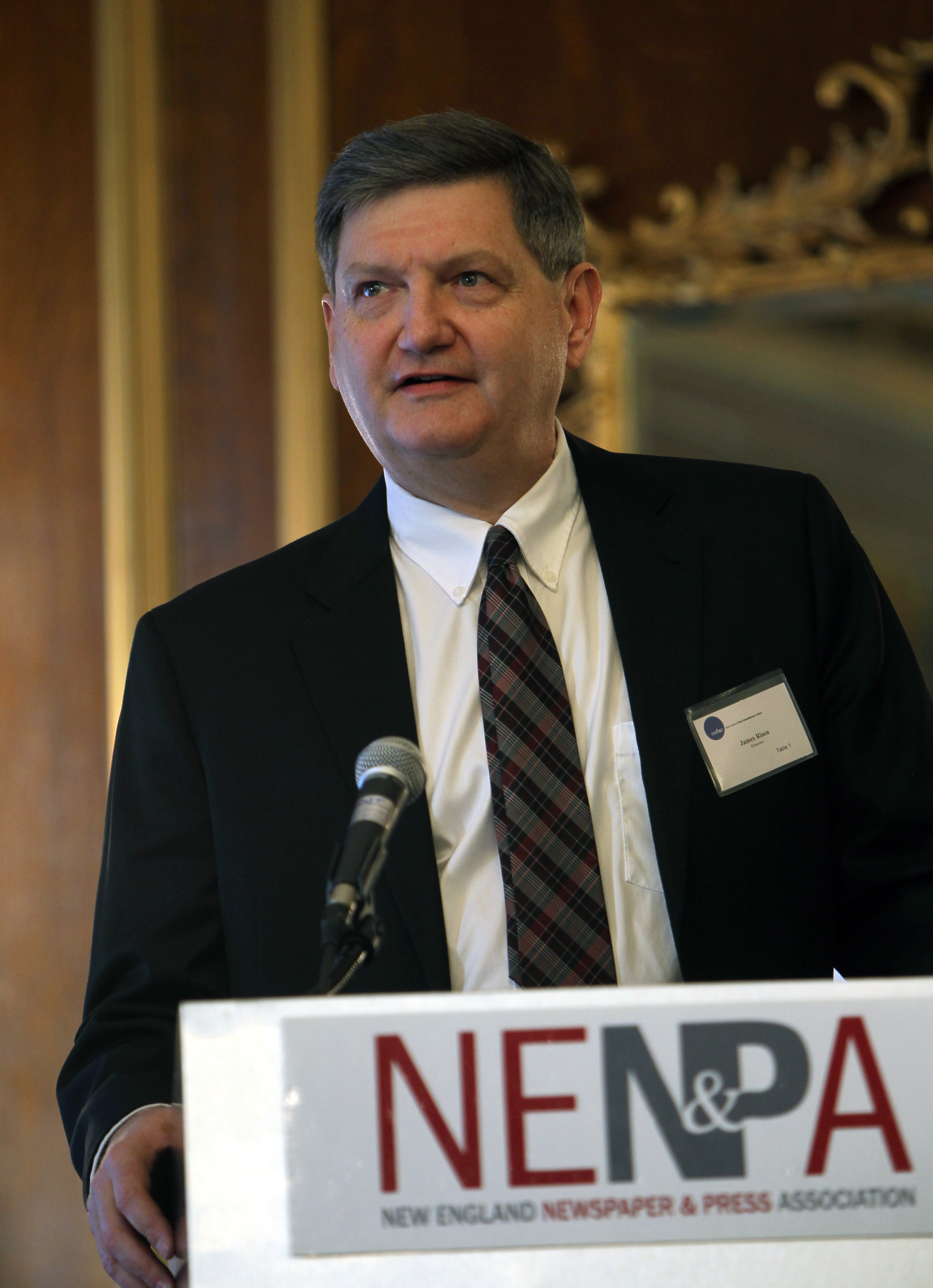 New York Times reporter James Risen was given a First Amendment award.