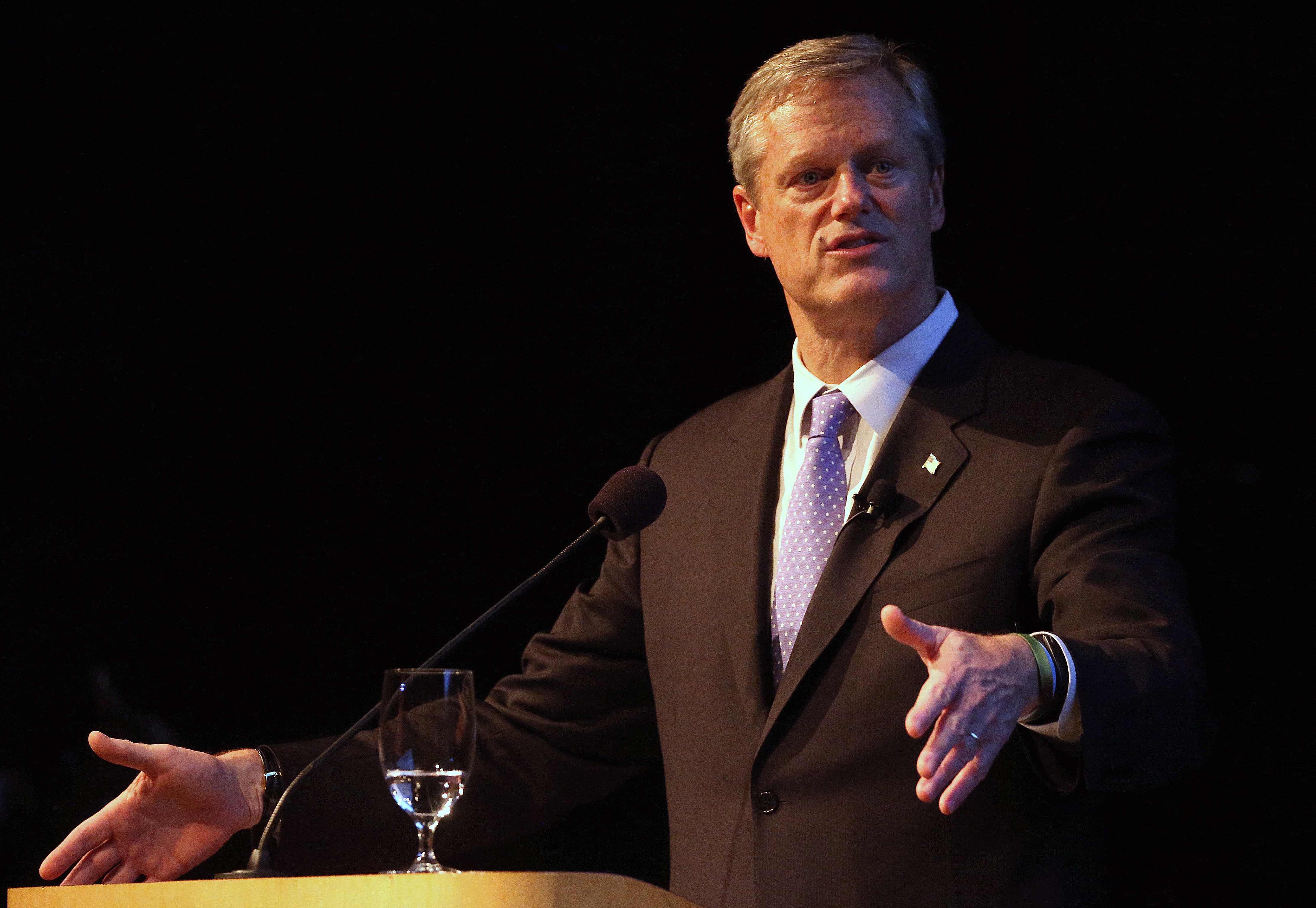 Baker spoke during a gubernatorial canddiates forum on Thursday.