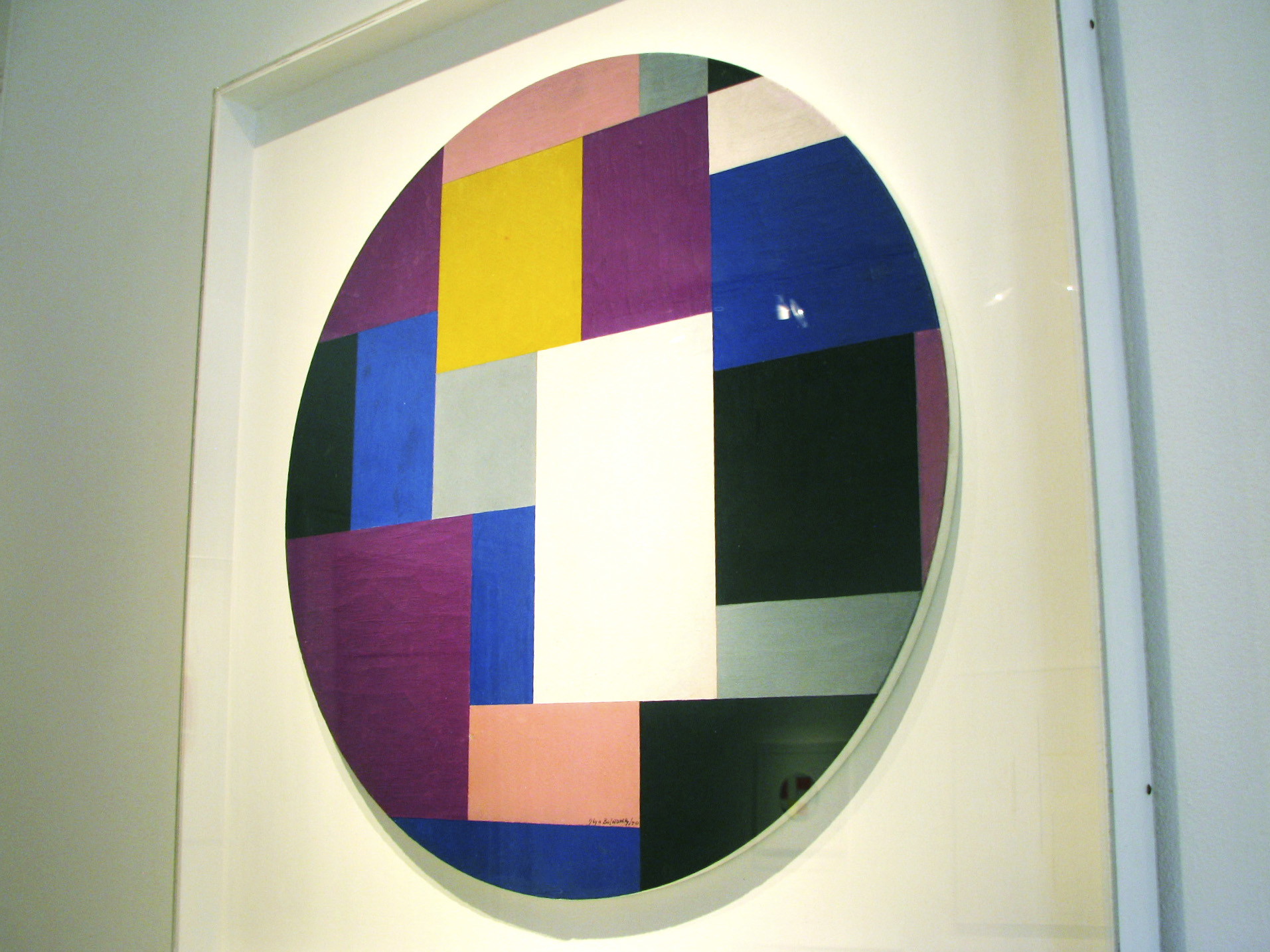Ilya Bolotowsky’s “Untitled Tondo’’ at Beth Urdang Gallery.
