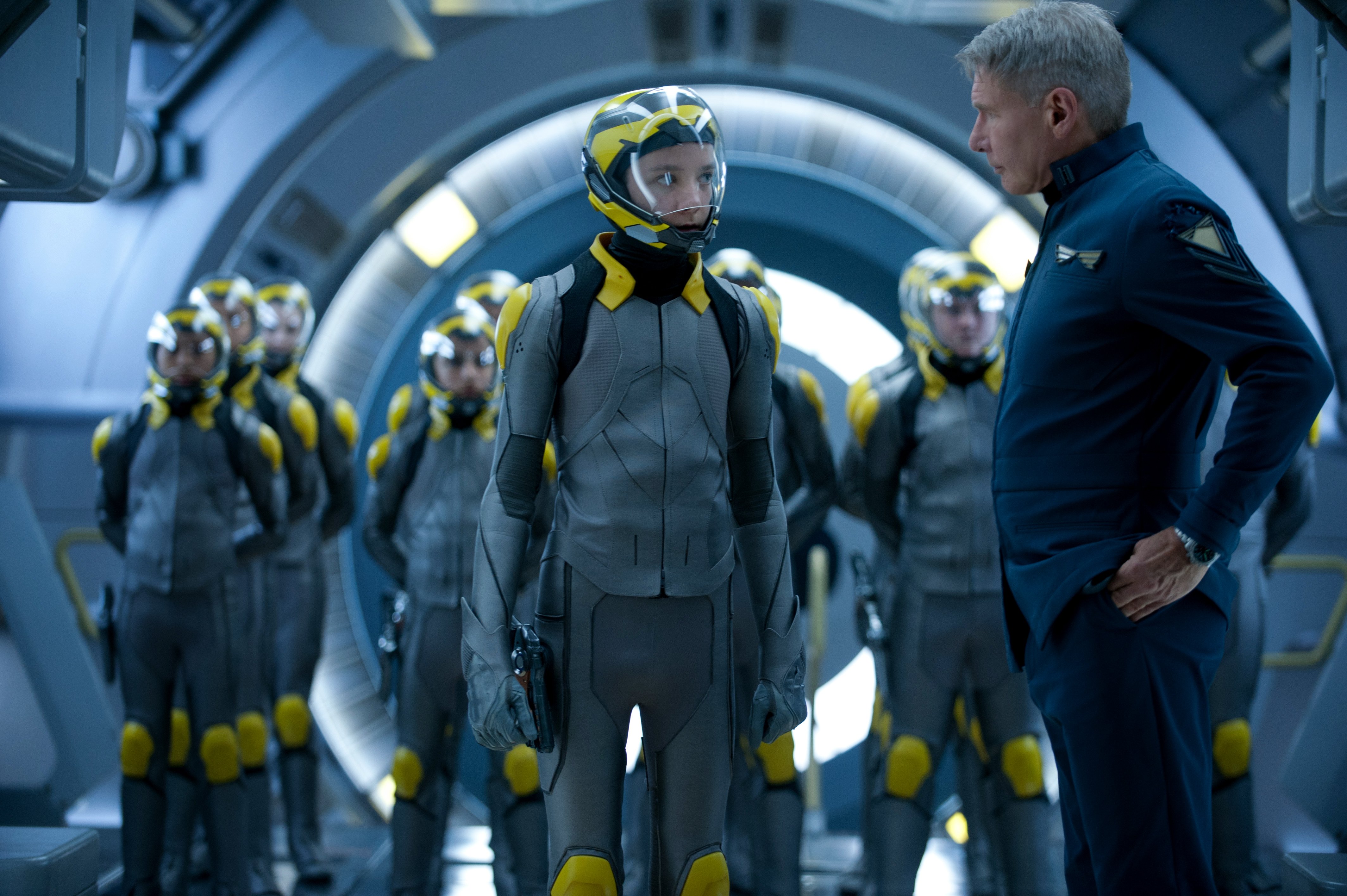 Asa Butterfield and Harrison Ford in “Ender’s Game.”