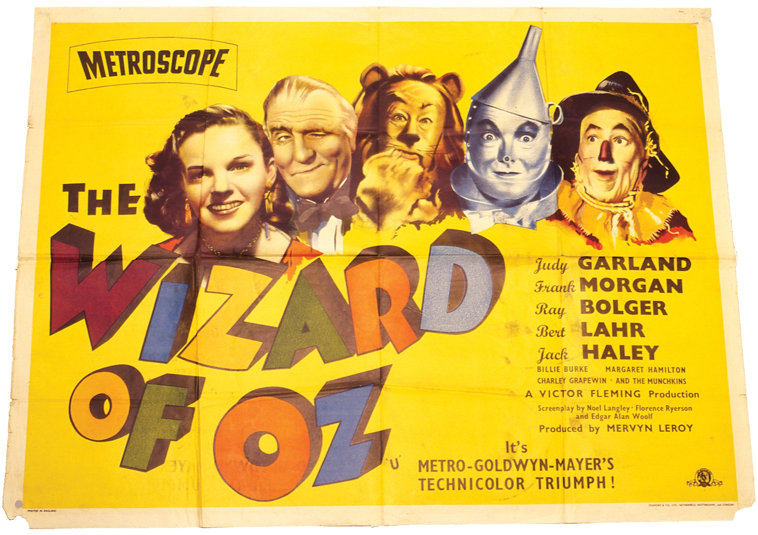 A poster for the 1955 British reissue of “The Wizard of Oz.”