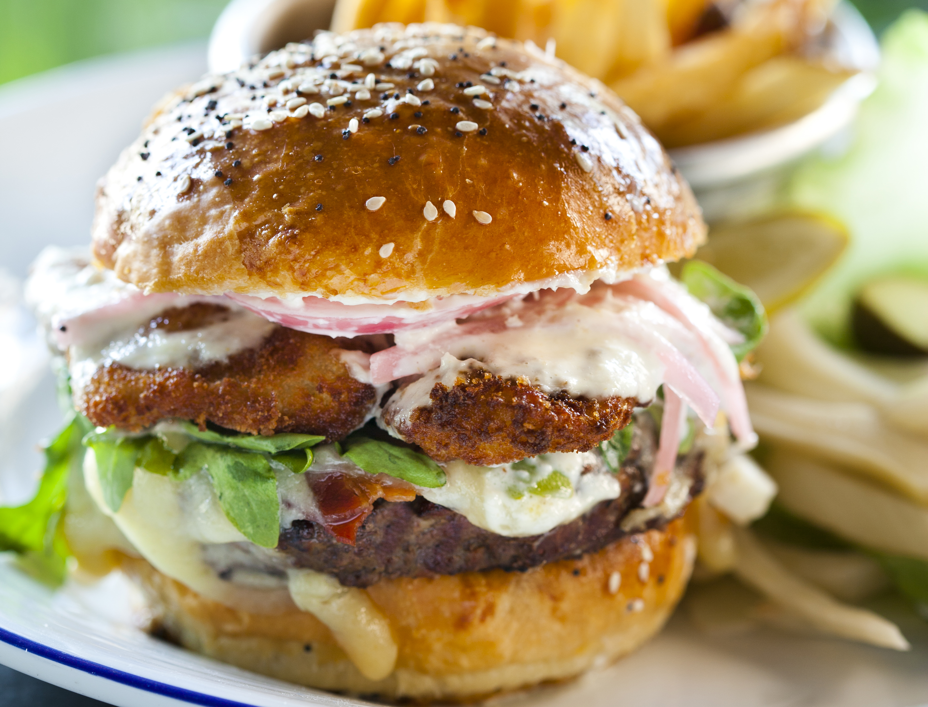 Icob Oyster Burger at Island Creek Oyster Bar.