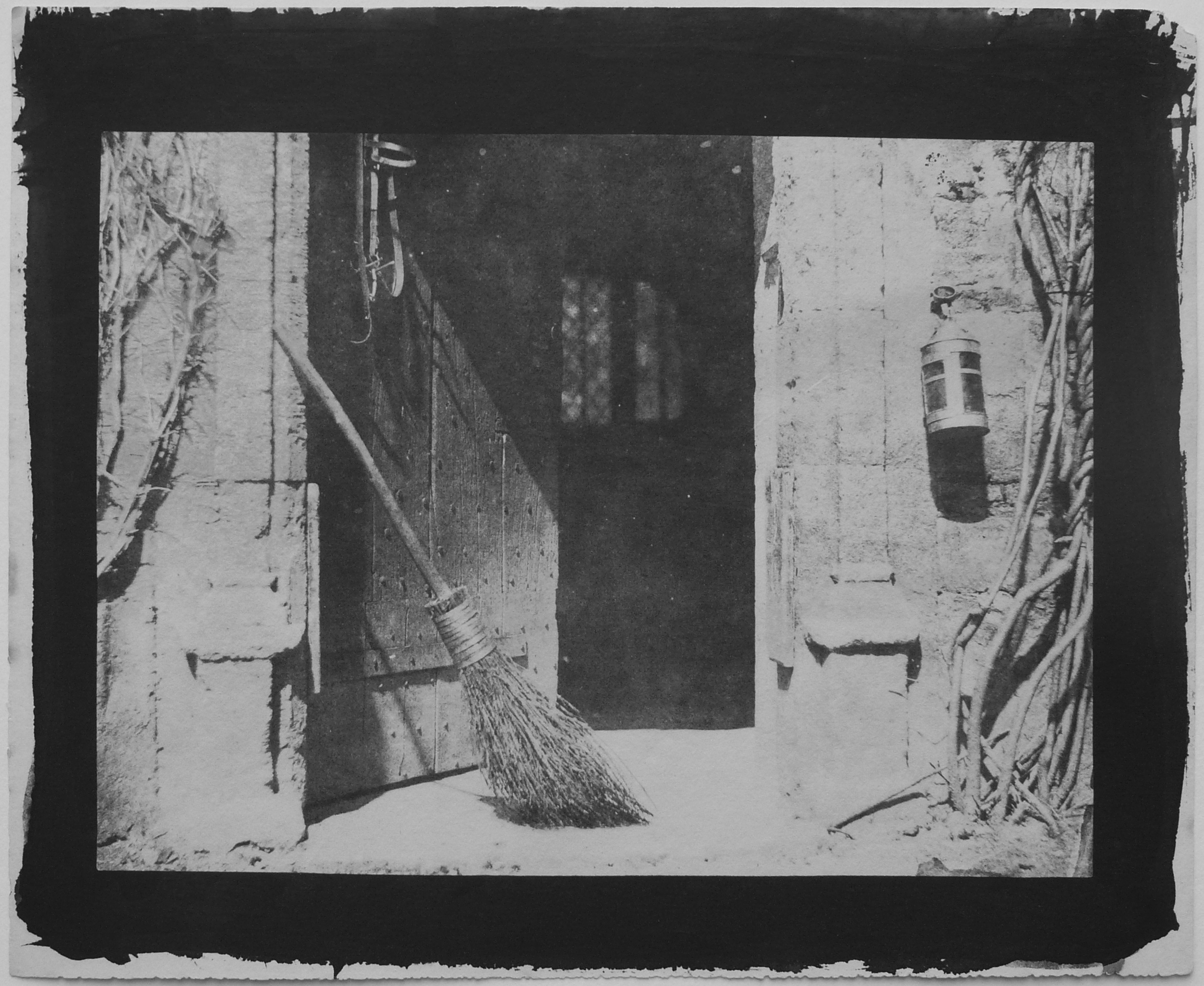 William Henry Fox Talbot, The Open Door, 1844, salt print from a calotype negative.