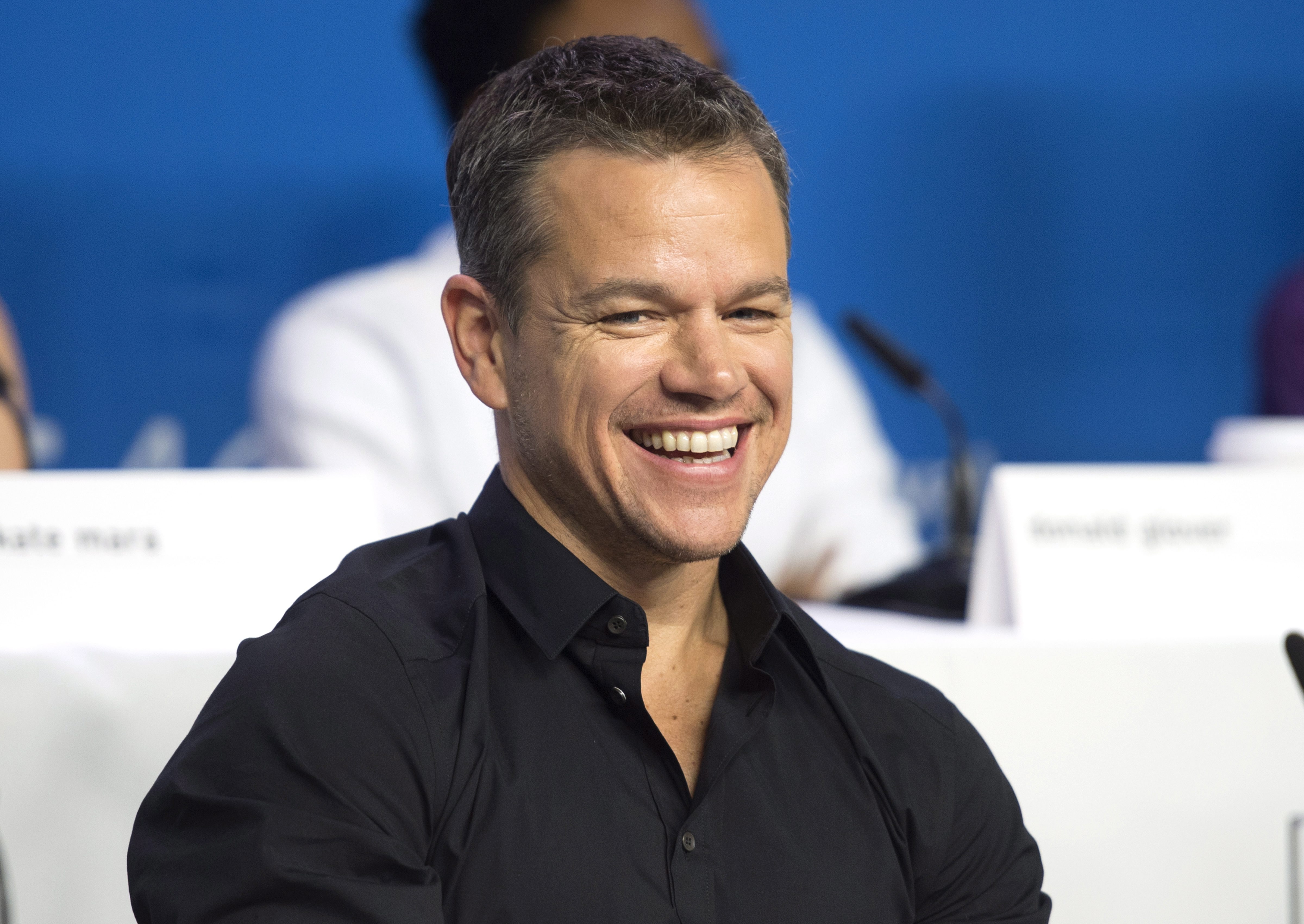 Matt Damon at a recent press conference promoting the film "The Martian" at the Toronto International Film Festival.