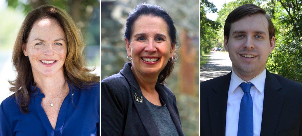 From left, Newton Ward 5 city councilor candidates Kathryn K. Winters, Rena L. Getz, and William Humphrey.