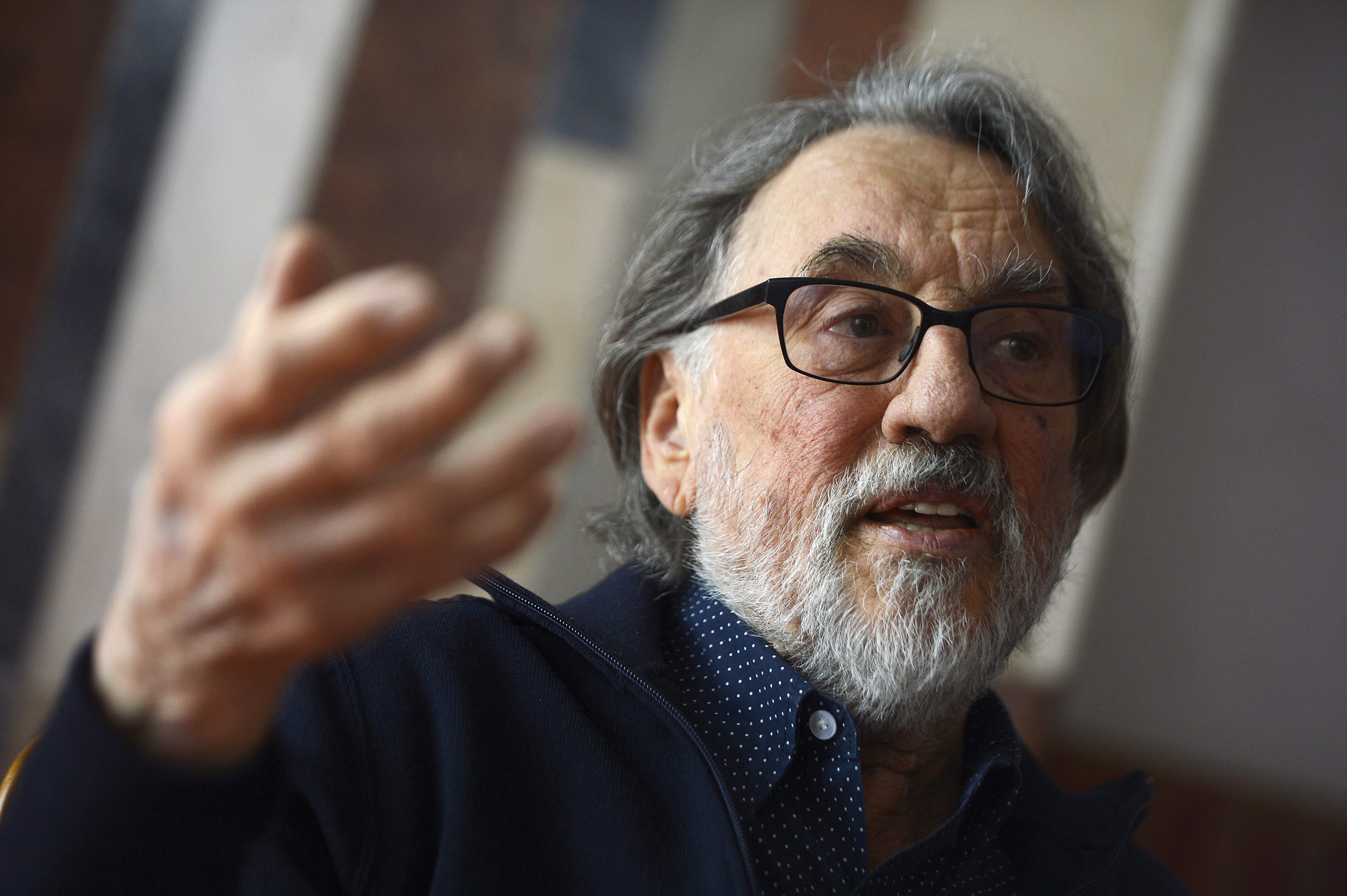 Oscar-winning Hungarian-born US cinematographer Vilmos Zsigmond during an interview in Budapest hotel in April 2015. He died on Jan. 1, 2016 at 85.